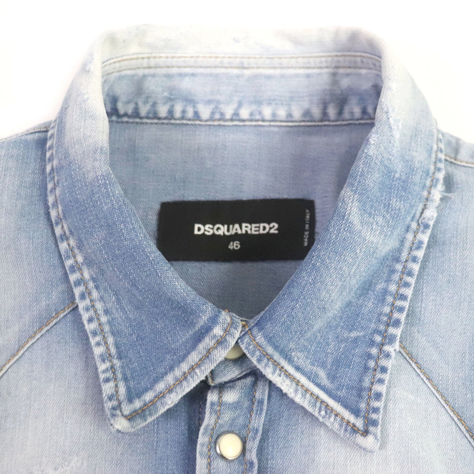 DSQUARED2 Stretch Denim Shirt Light Blue 46