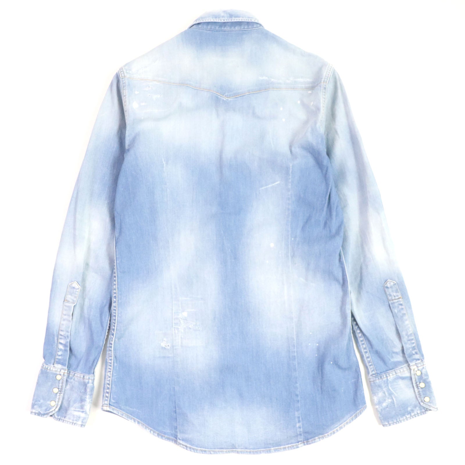 DSQUARED2 Stretch Denim Shirt Light Blue 46