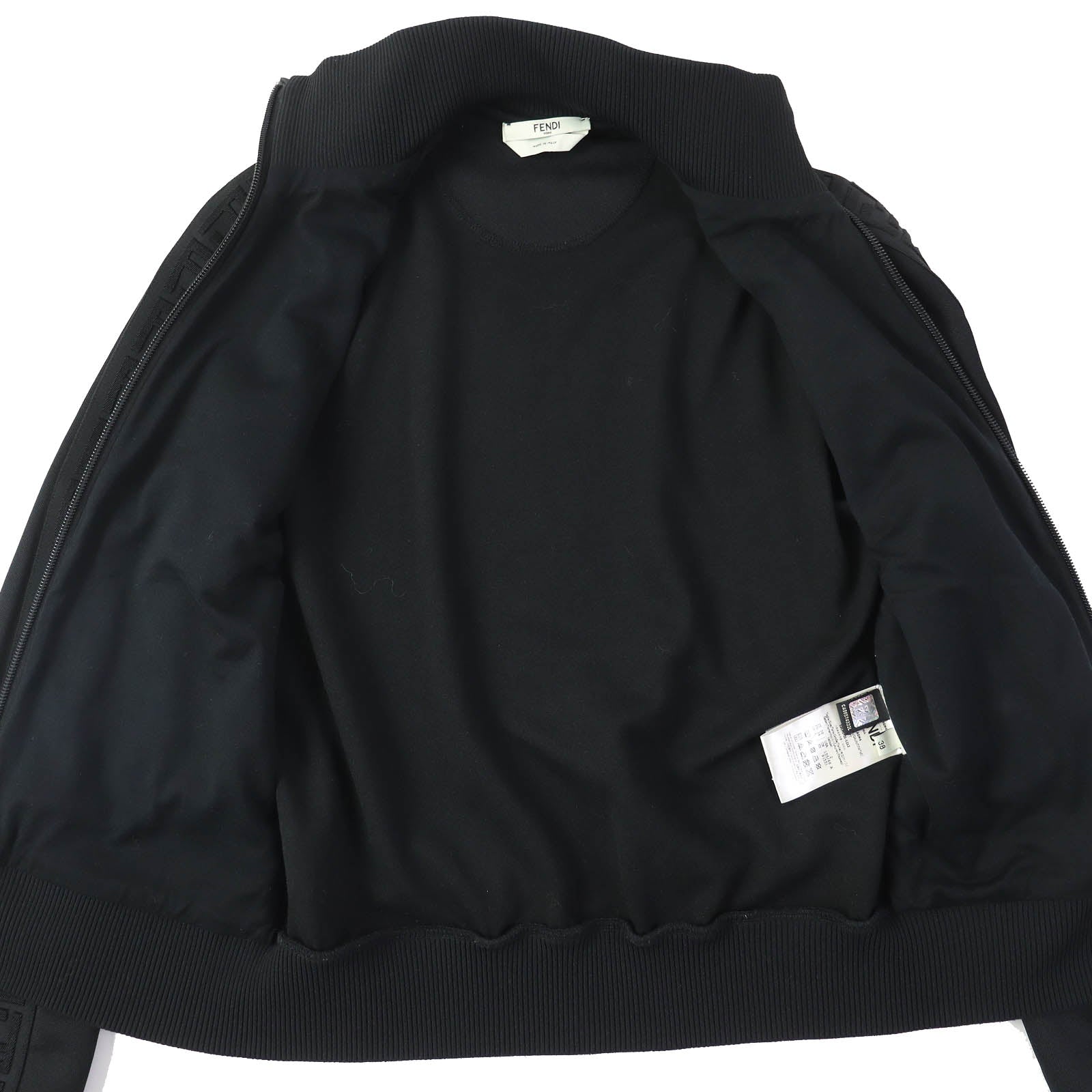 Fendi FF Logo Zucca Track Jacket Black 38