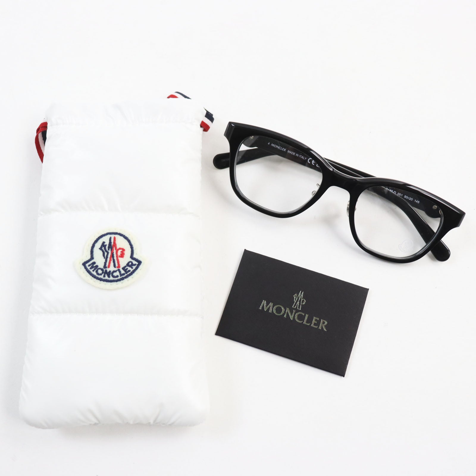 Moncler ML5185 Full Rim Glasses Black White