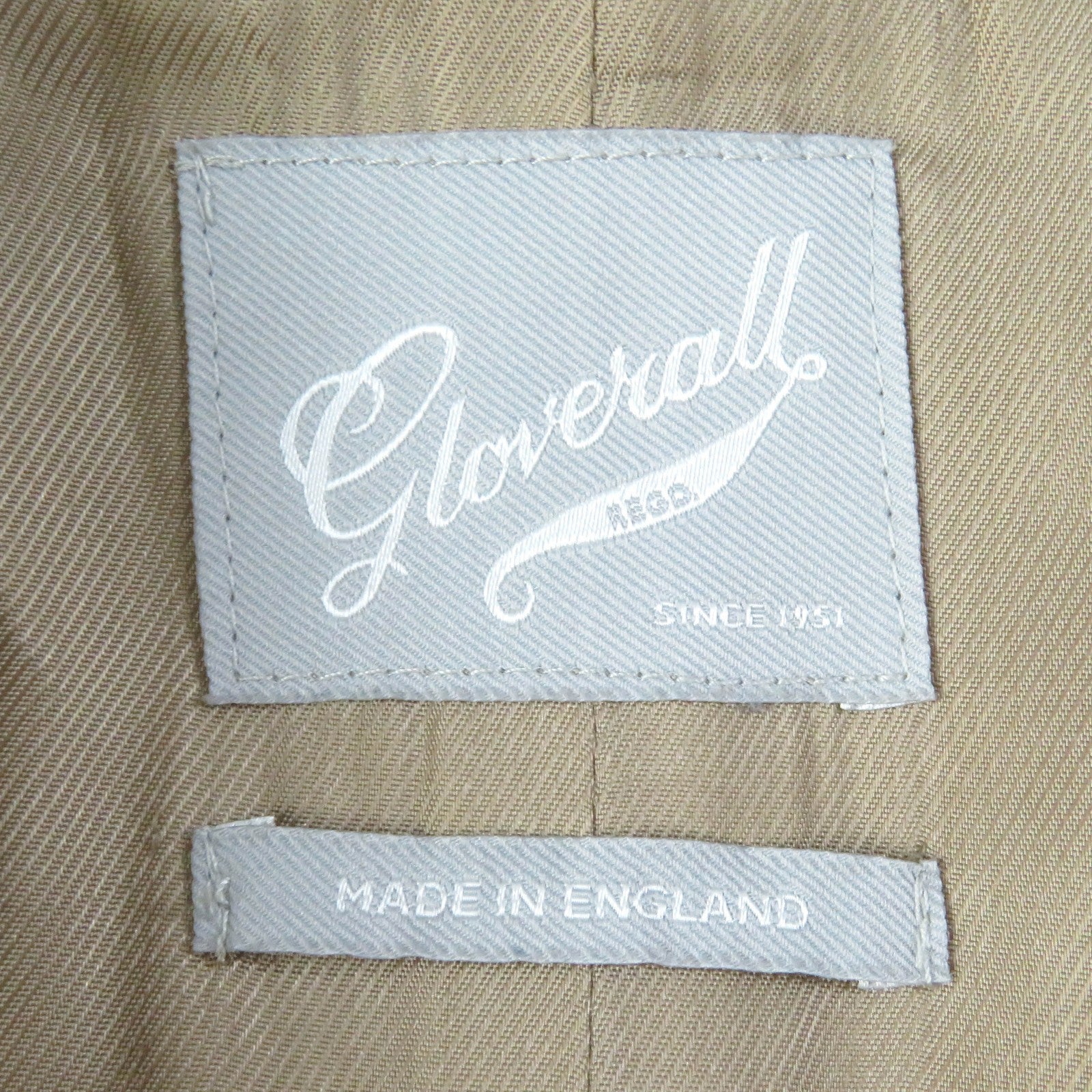 Gloverall F8441 Long Reefer Wool Coat XS Beige