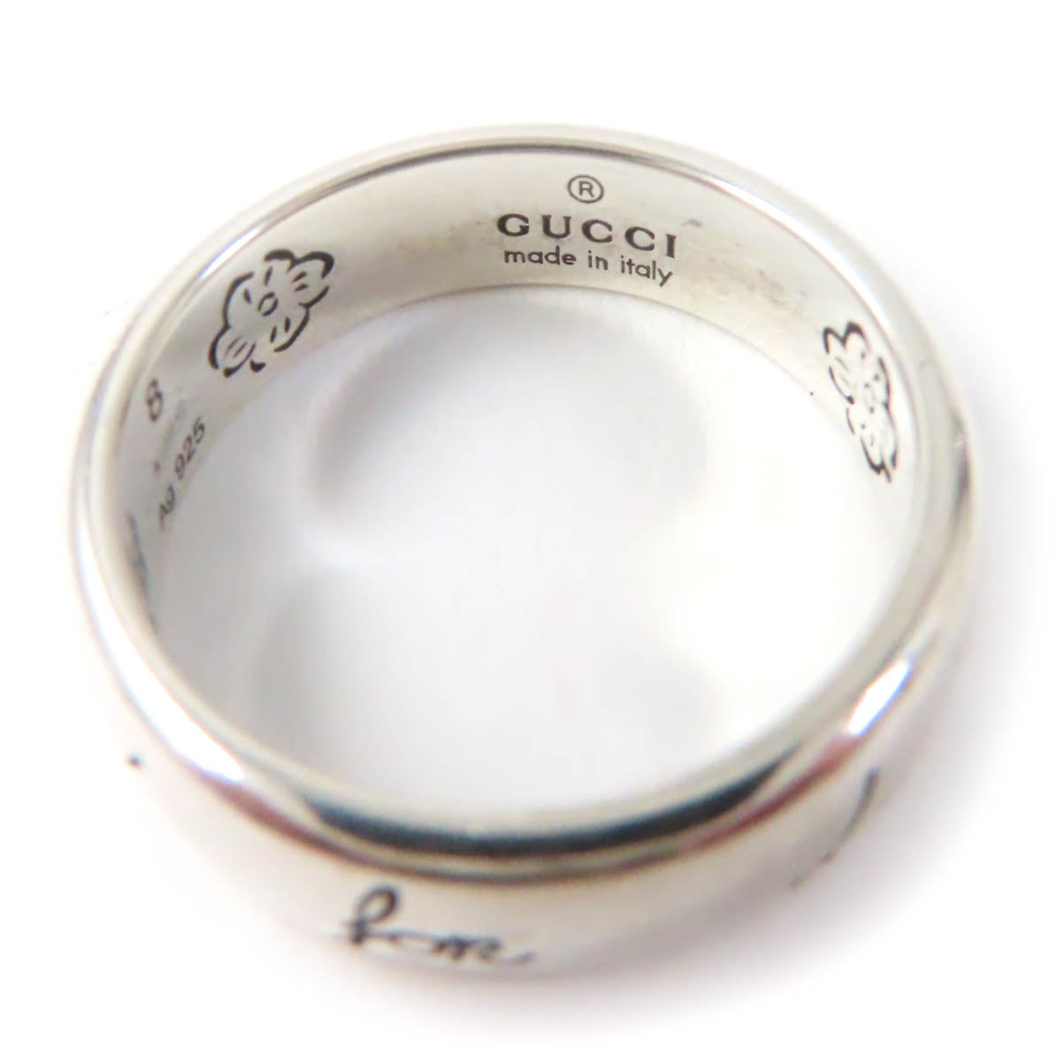 Gucci AG925 Eye Motif Heart Flower Bird Ring