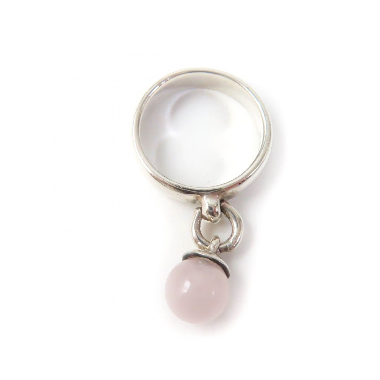 Tiffany & Co Hardware Ball Ring SV925 Rose Quartz