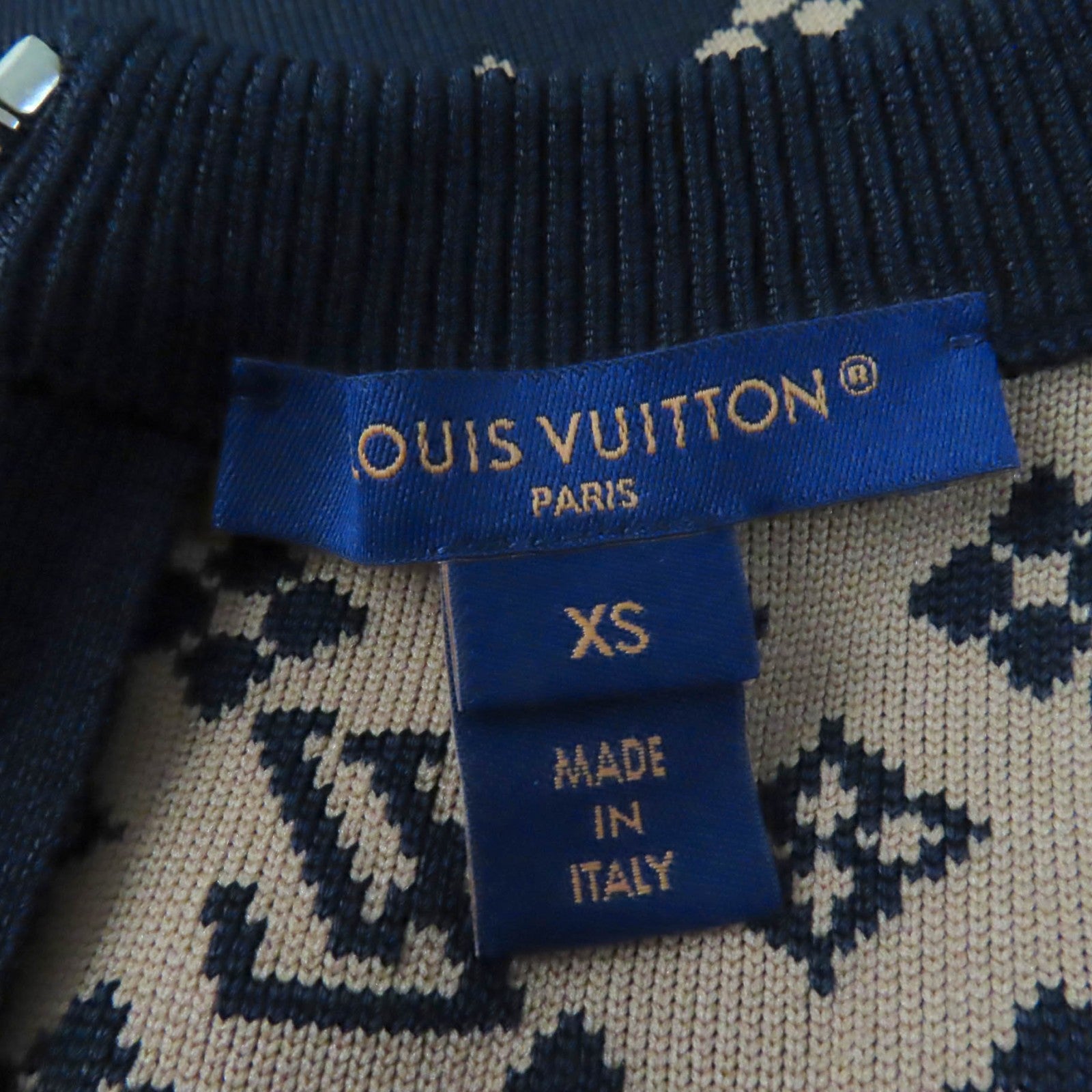 Louis Vuitton Silk Nylon Monogram Knit Dress XS