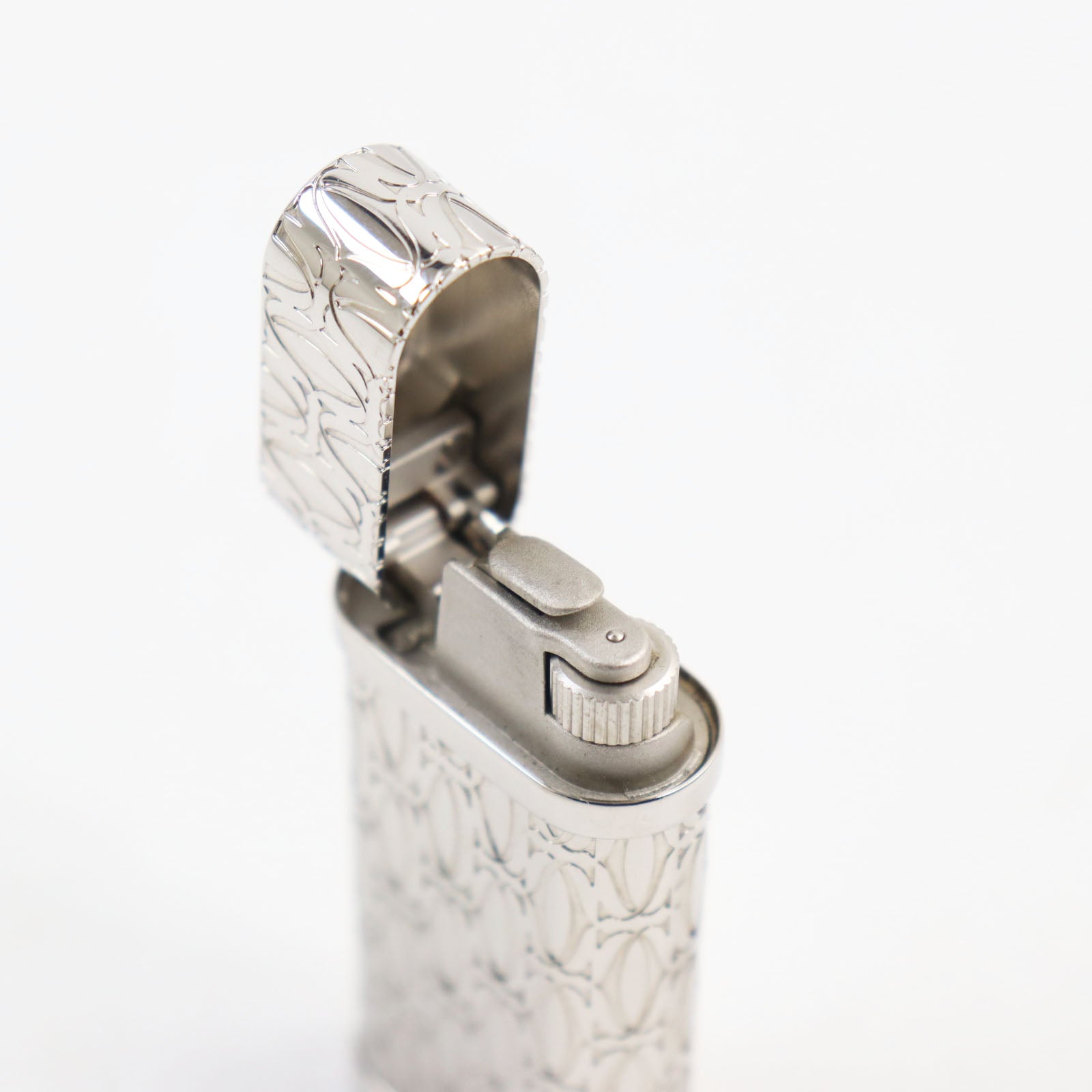 Cartier Silver Godron 2C Decor Gas Lighter