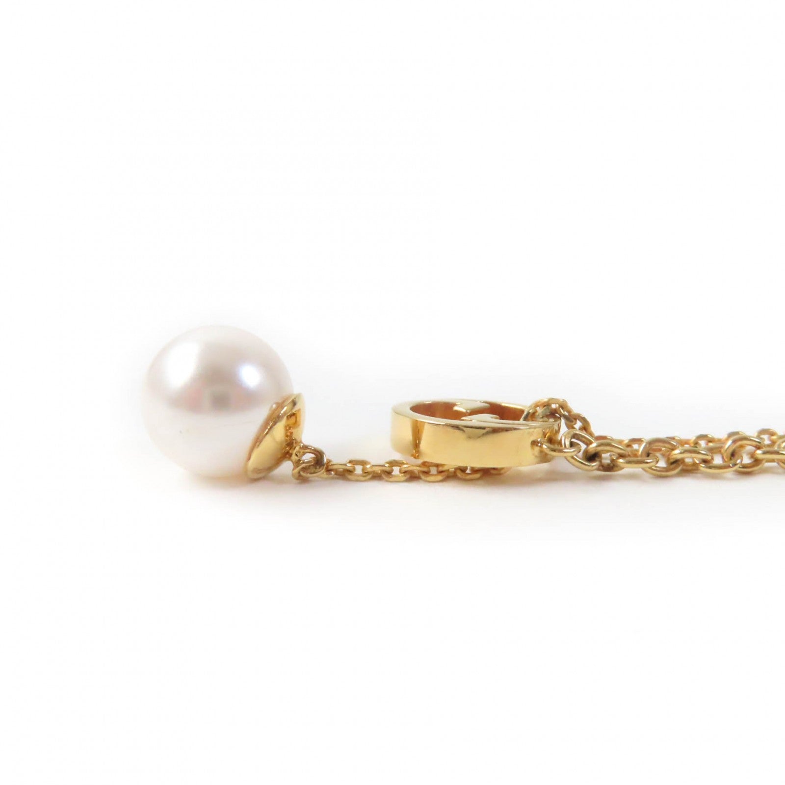 Gucci Blondie Pearl Drop Necklace Gold Glass Pearl