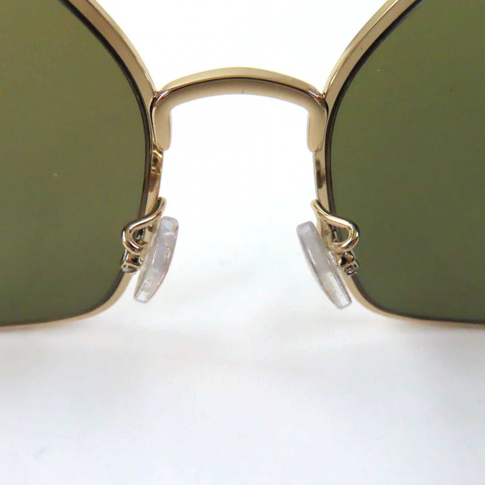 Fendi FF Logo Square Mirror Sunglasses Gold