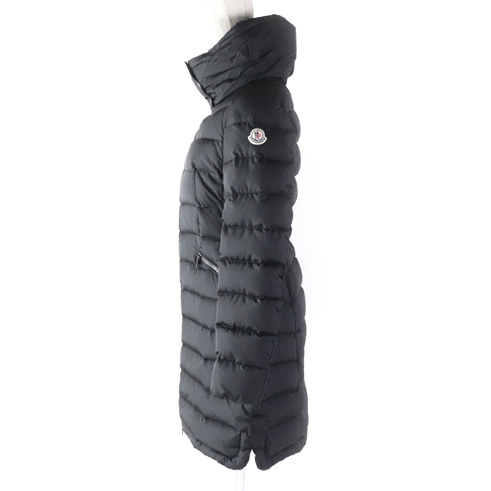 Moncler FLAMMETTE Nylon Down Coat Black Women