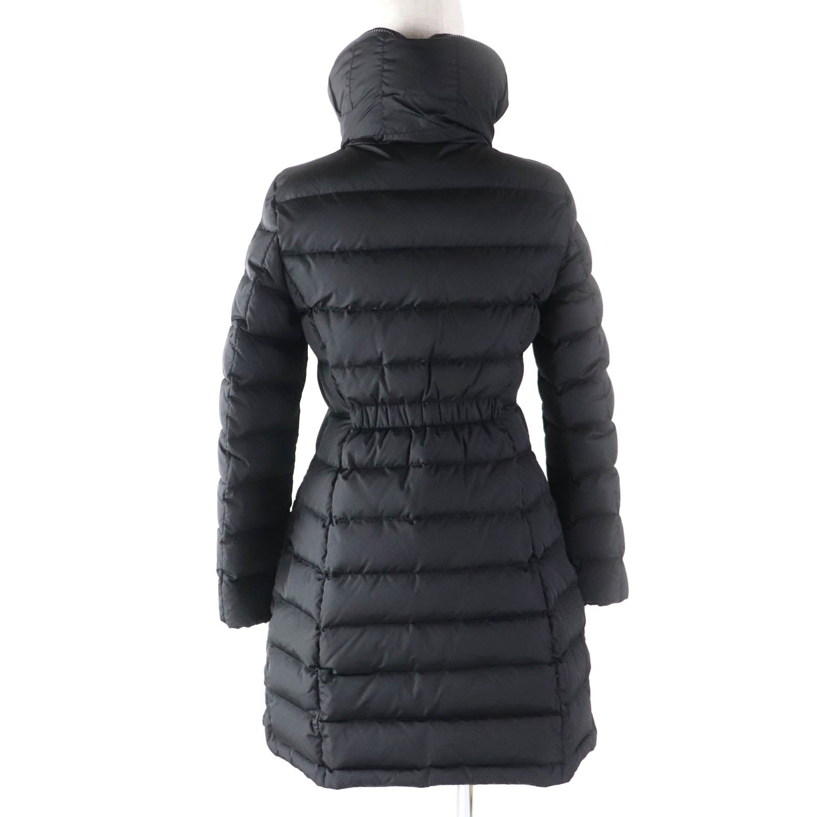 Moncler FLAMMETTE Nylon Down Coat Black Women