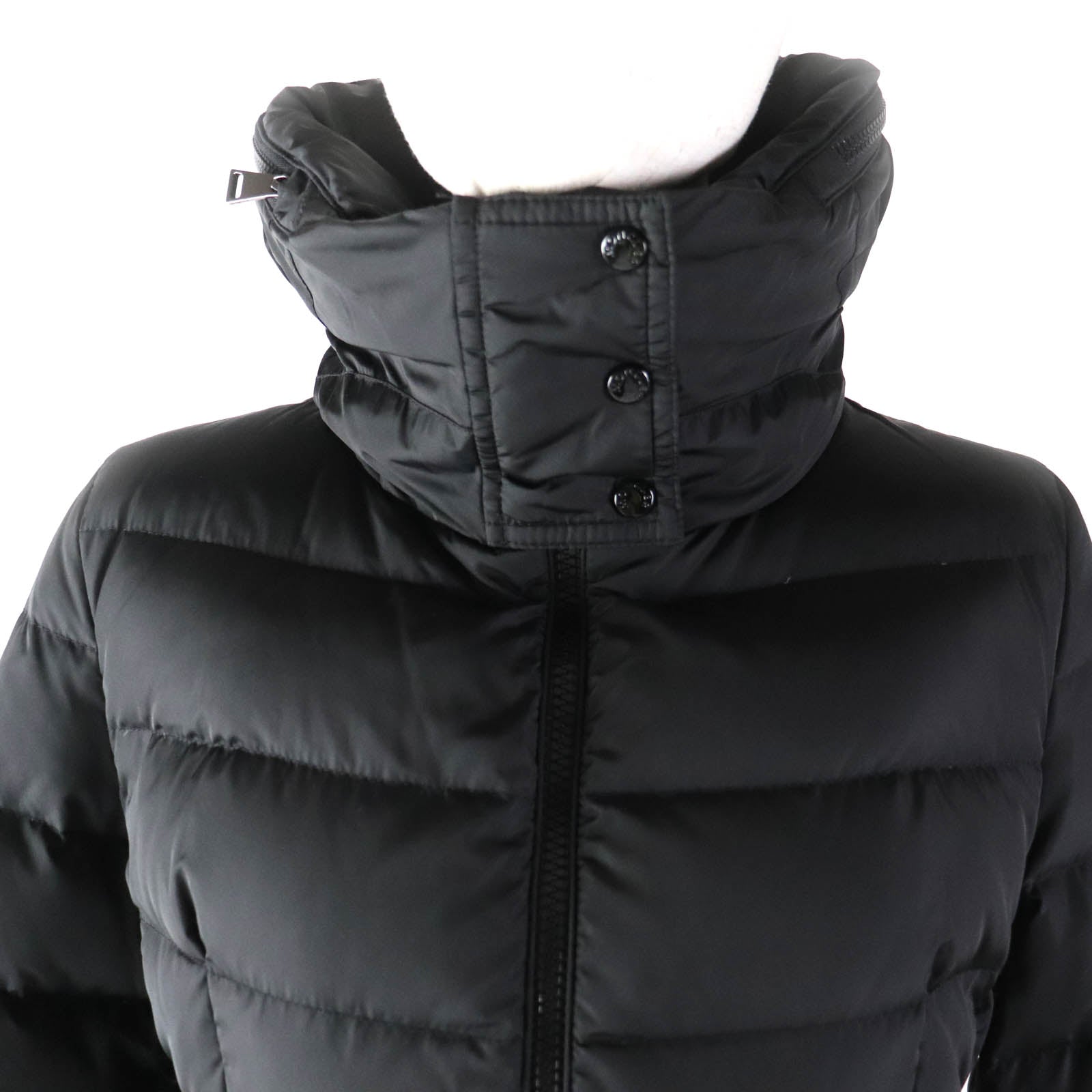 Moncler FLAMMETTE Nylon Down Coat Black Women