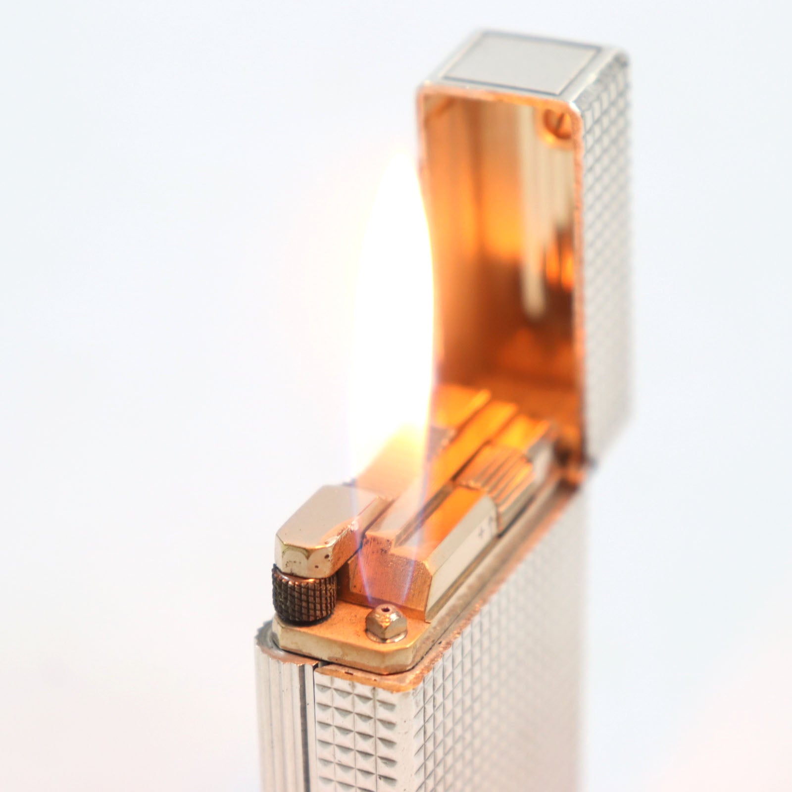 Dupont Diamond Head Roller Lighter Silver