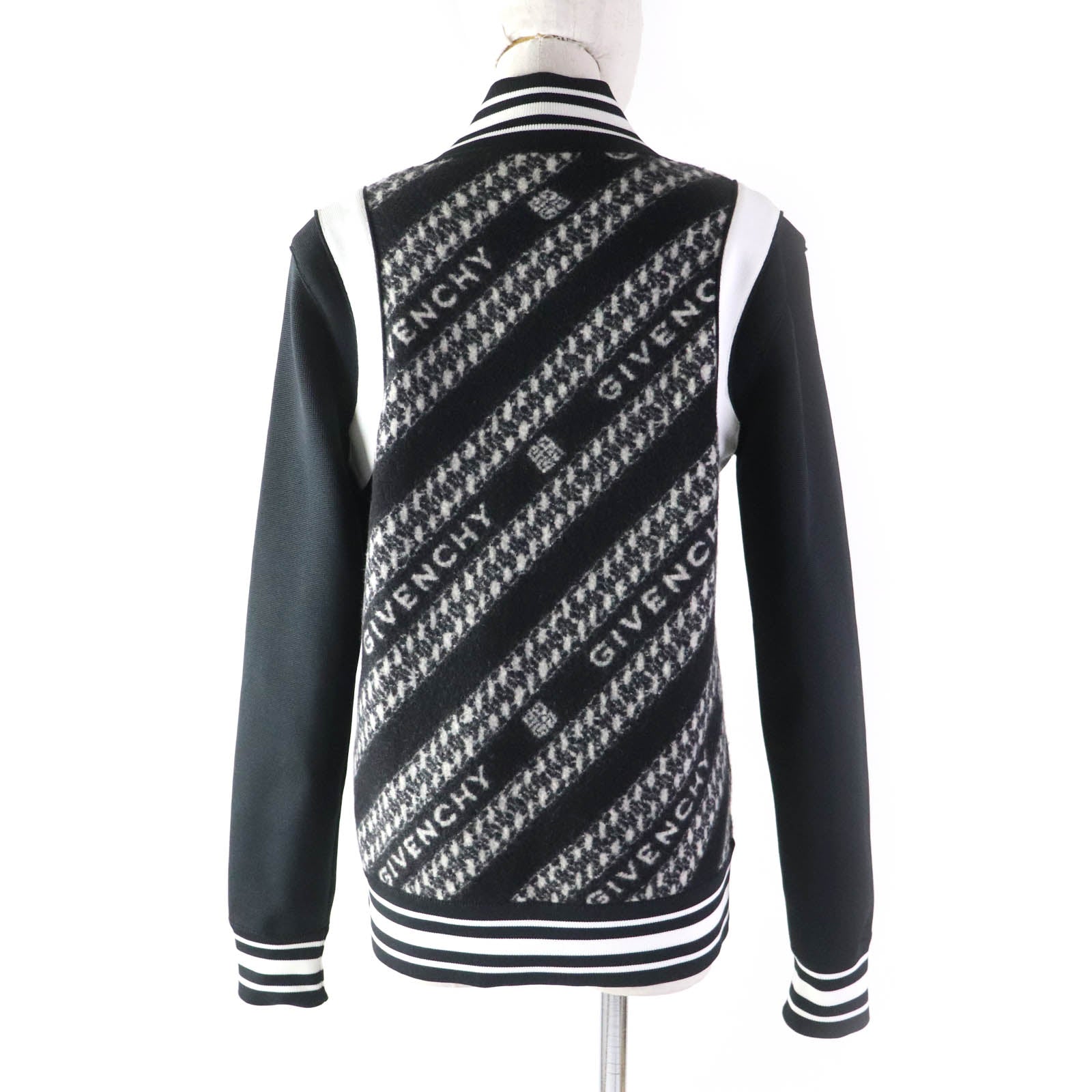 Givenchy Wool Chain Jacquard Bomber Jacket