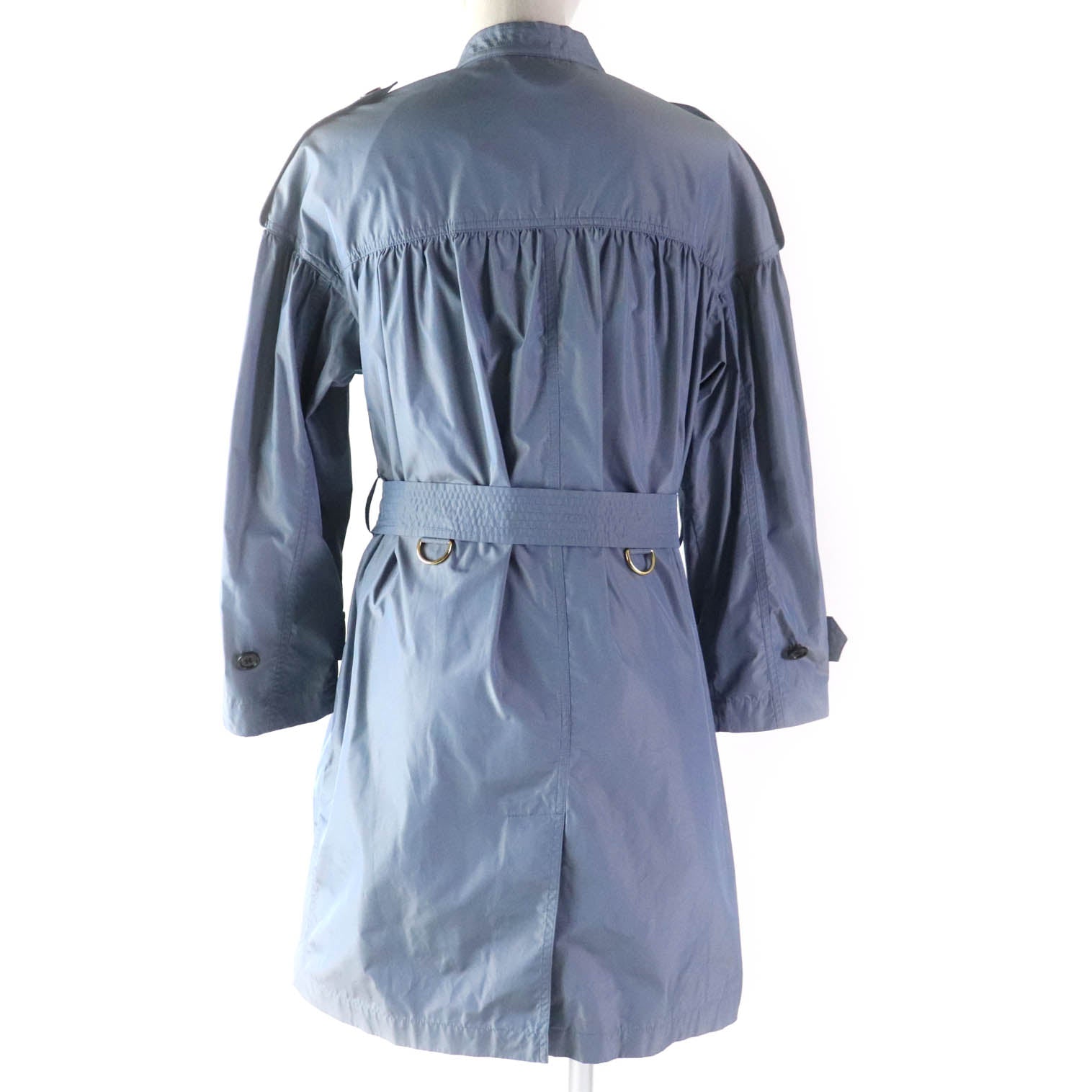 Burberry Polyester Spring Coat Blue Women