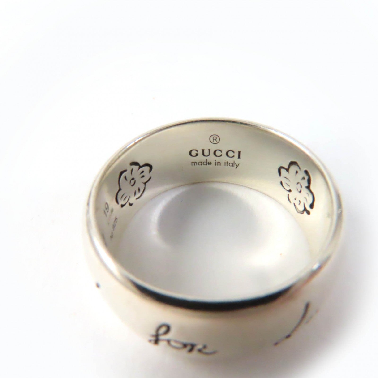 Gucci AG925 Silver Ring Blind for Love