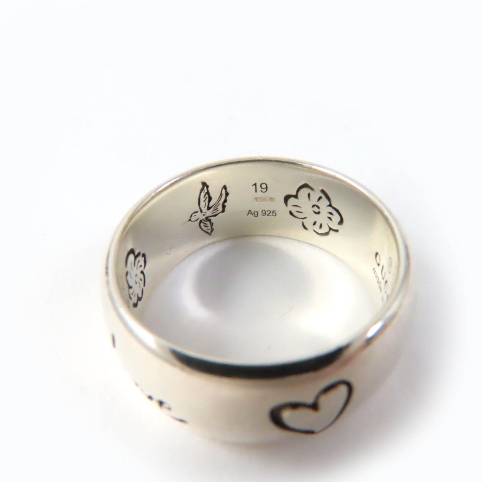 Gucci AG925 Silver Ring Blind for Love