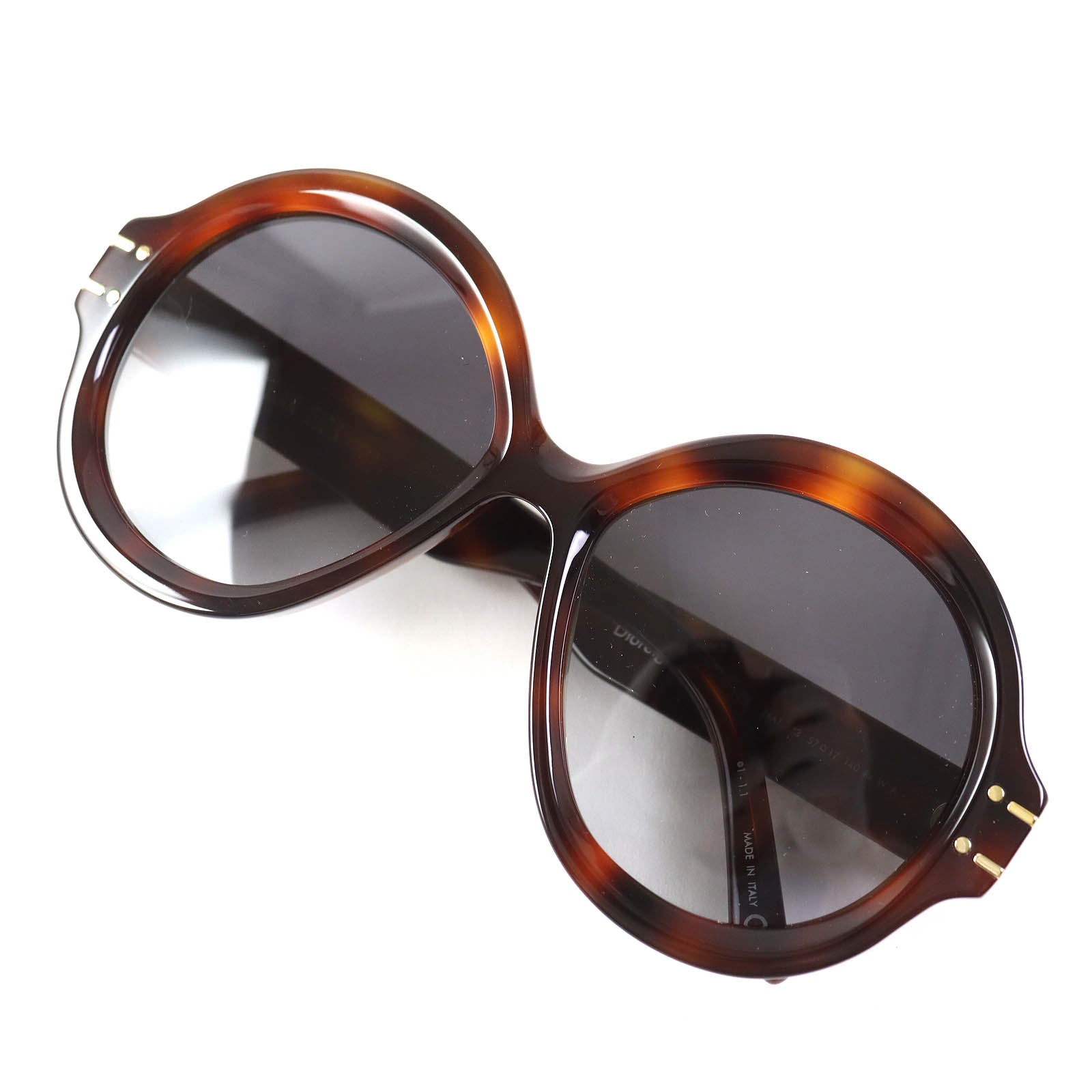 DiorSignature R1U Logo Sunglasses Brown Tortoiseshell