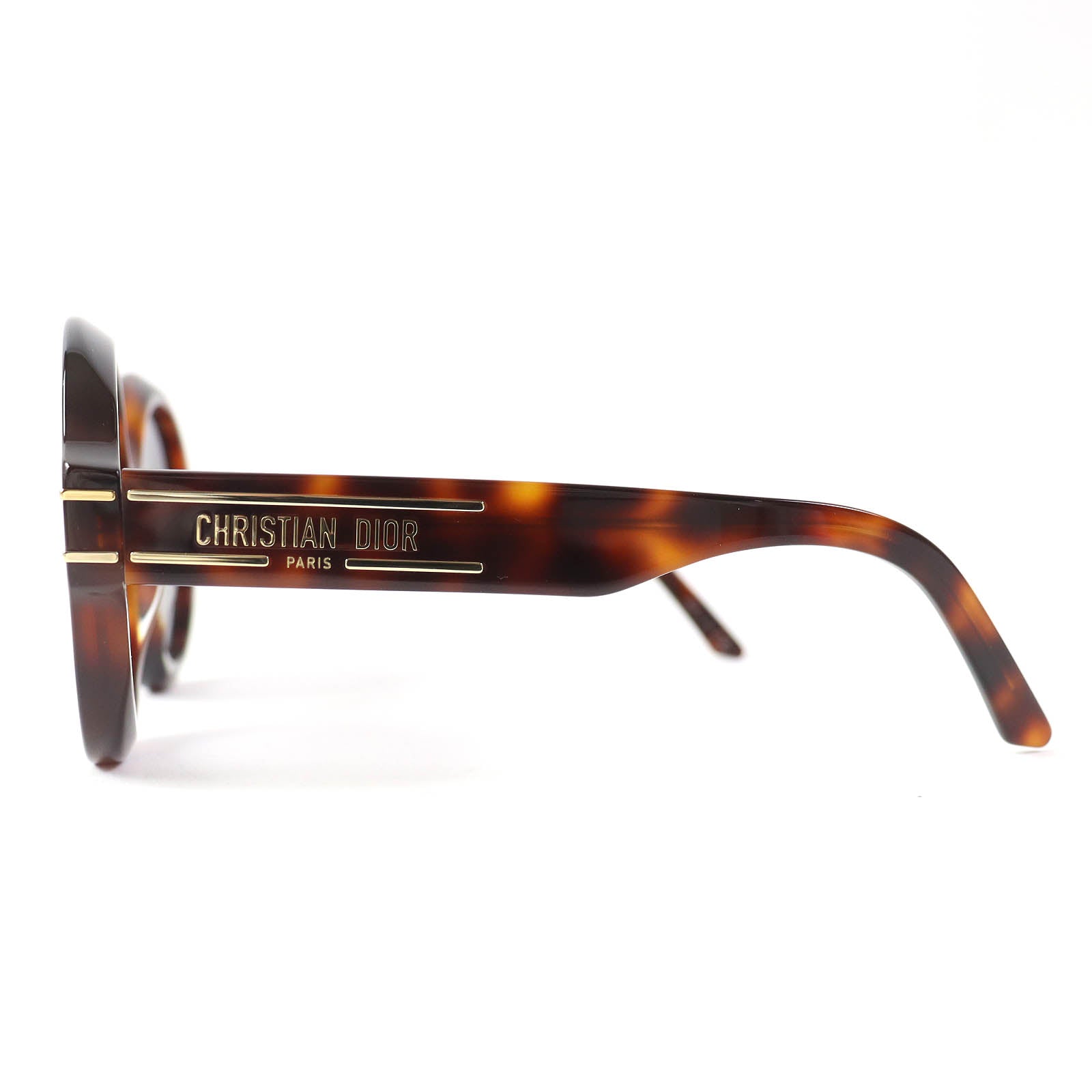 DiorSignature R1U Logo Sunglasses Brown Tortoiseshell