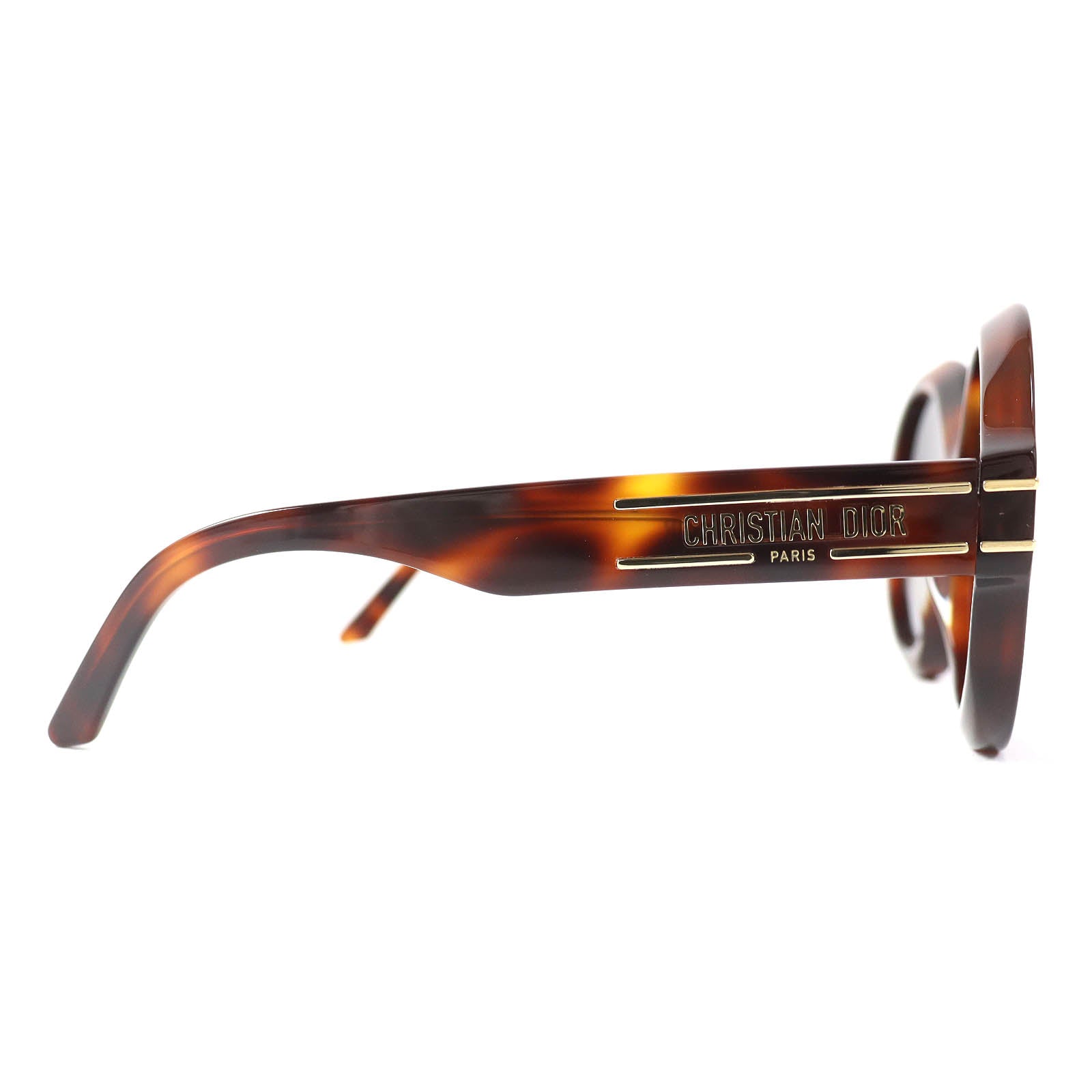 DiorSignature R1U Logo Sunglasses Brown Tortoiseshell