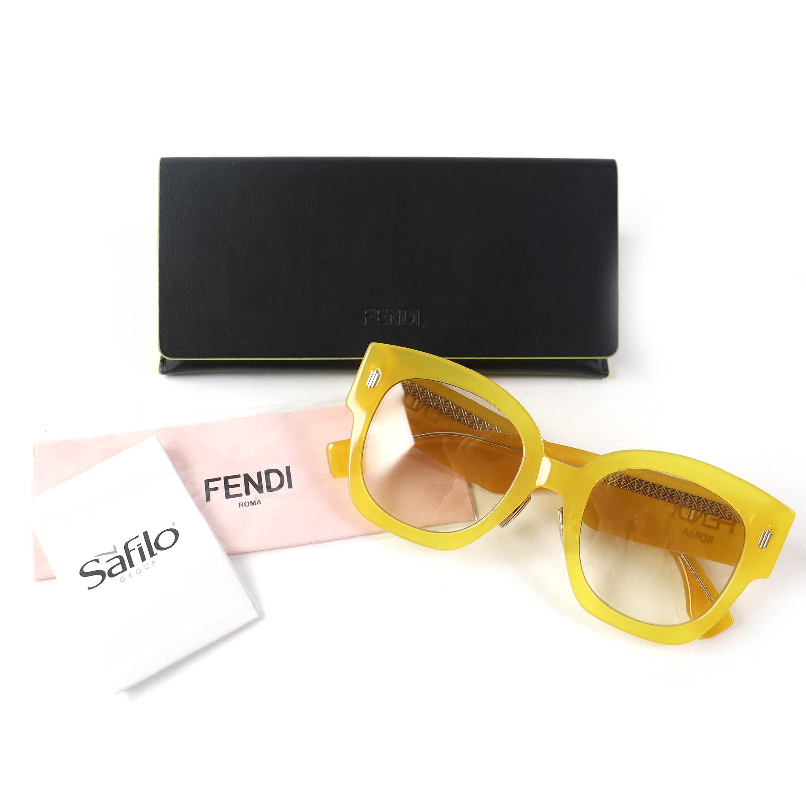 Fendi FF0458 Square Sunglasses Yellow