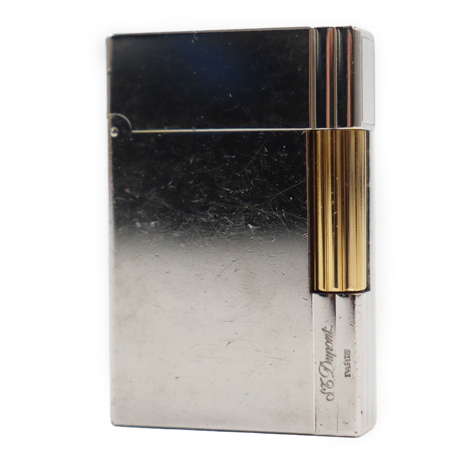 Dupont Gatsby Silver Gold Roller Gas Lighter