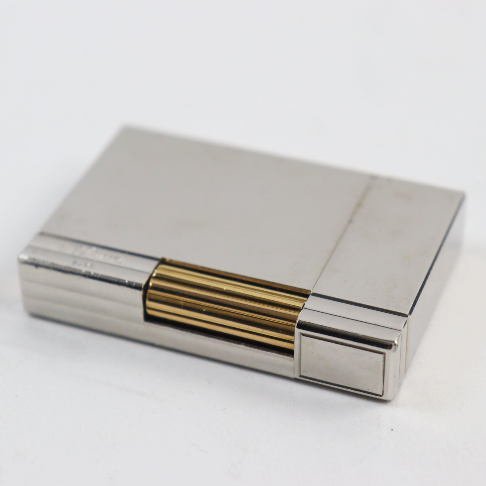 Dupont Gatsby Silver Gold Roller Gas Lighter