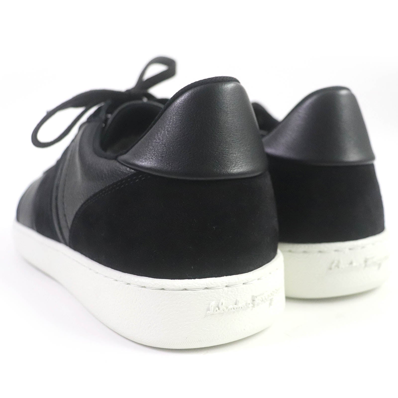 Salvatore Ferragamo Leather Suede Sneakers Black