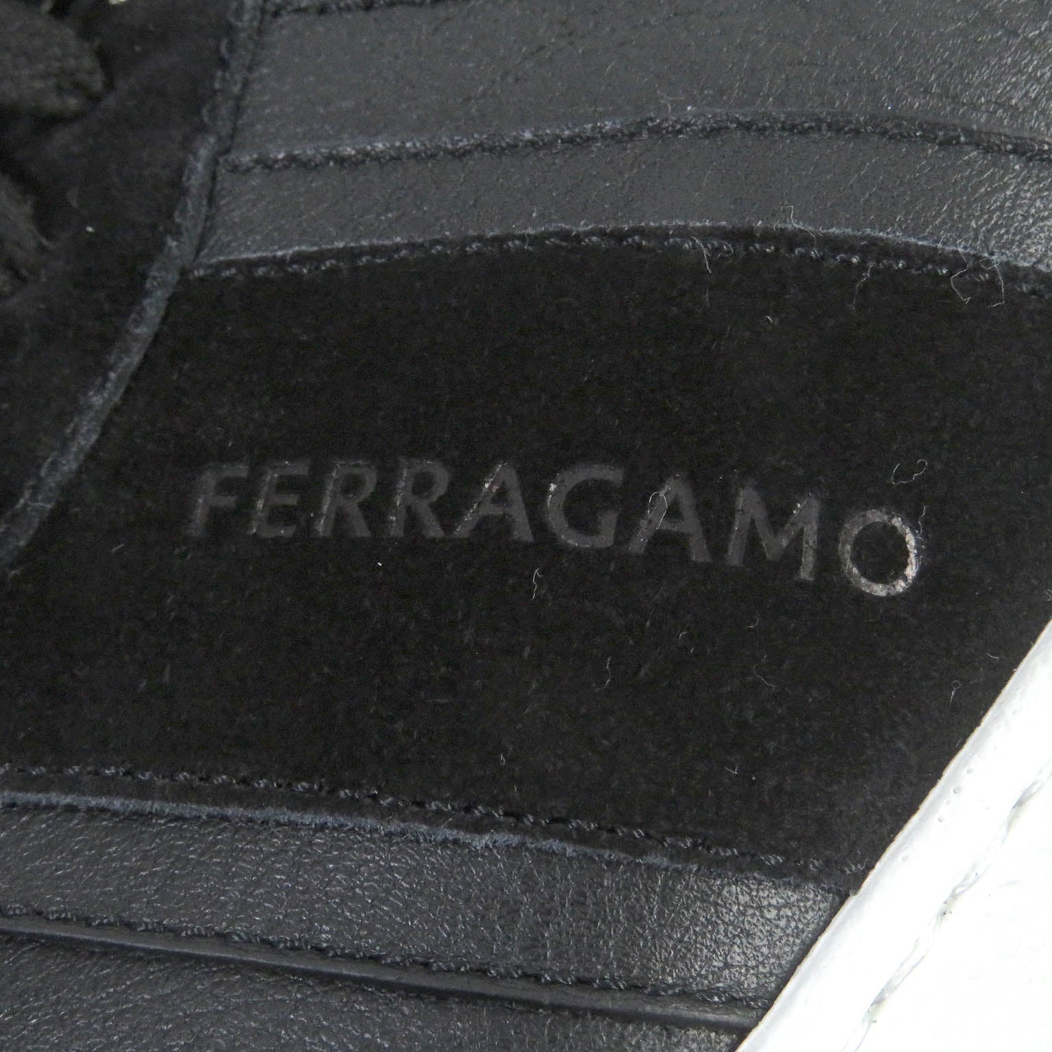 Salvatore Ferragamo Leather Suede Sneakers Black