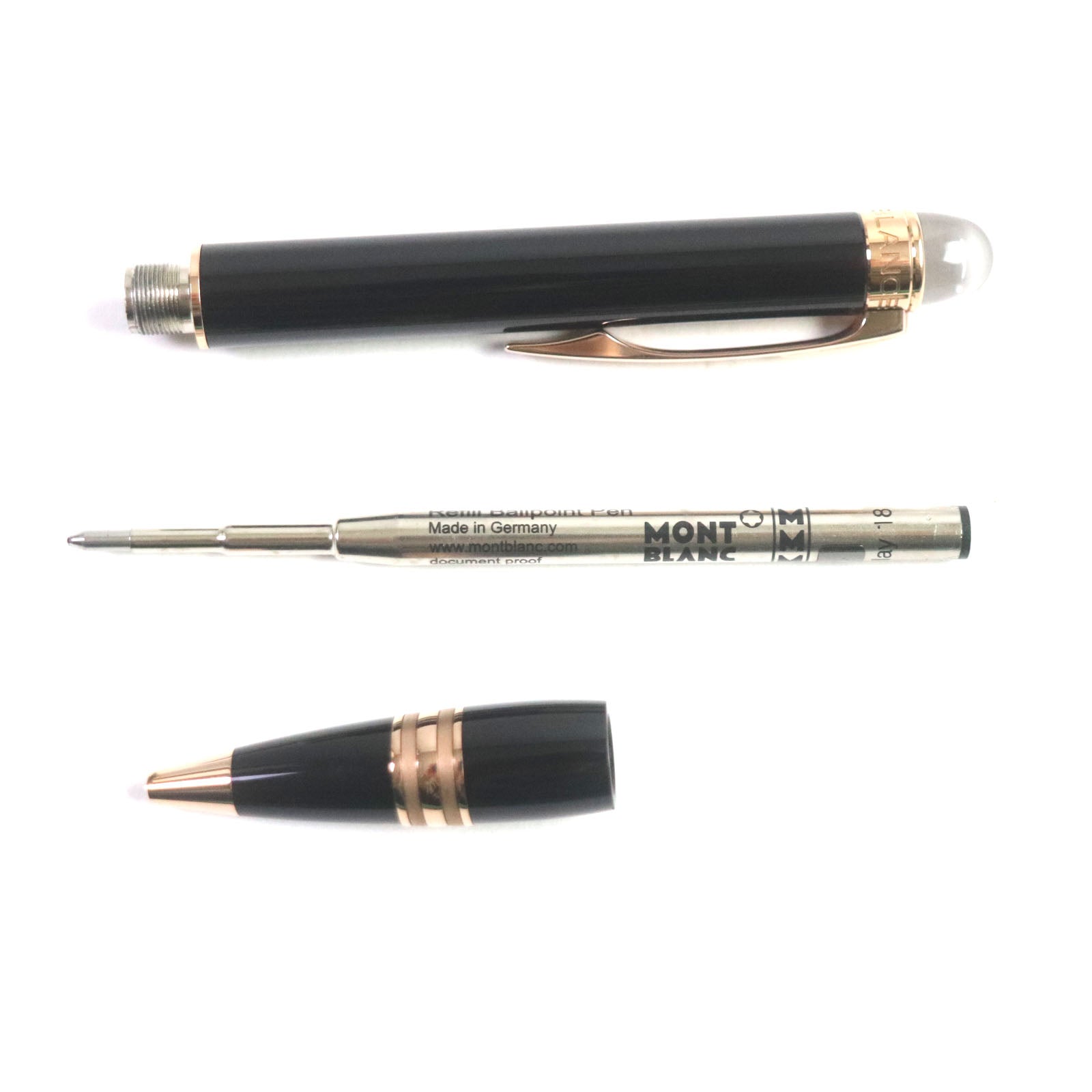 Montblanc Starwalker Ballpoint Pen Black Red Gold