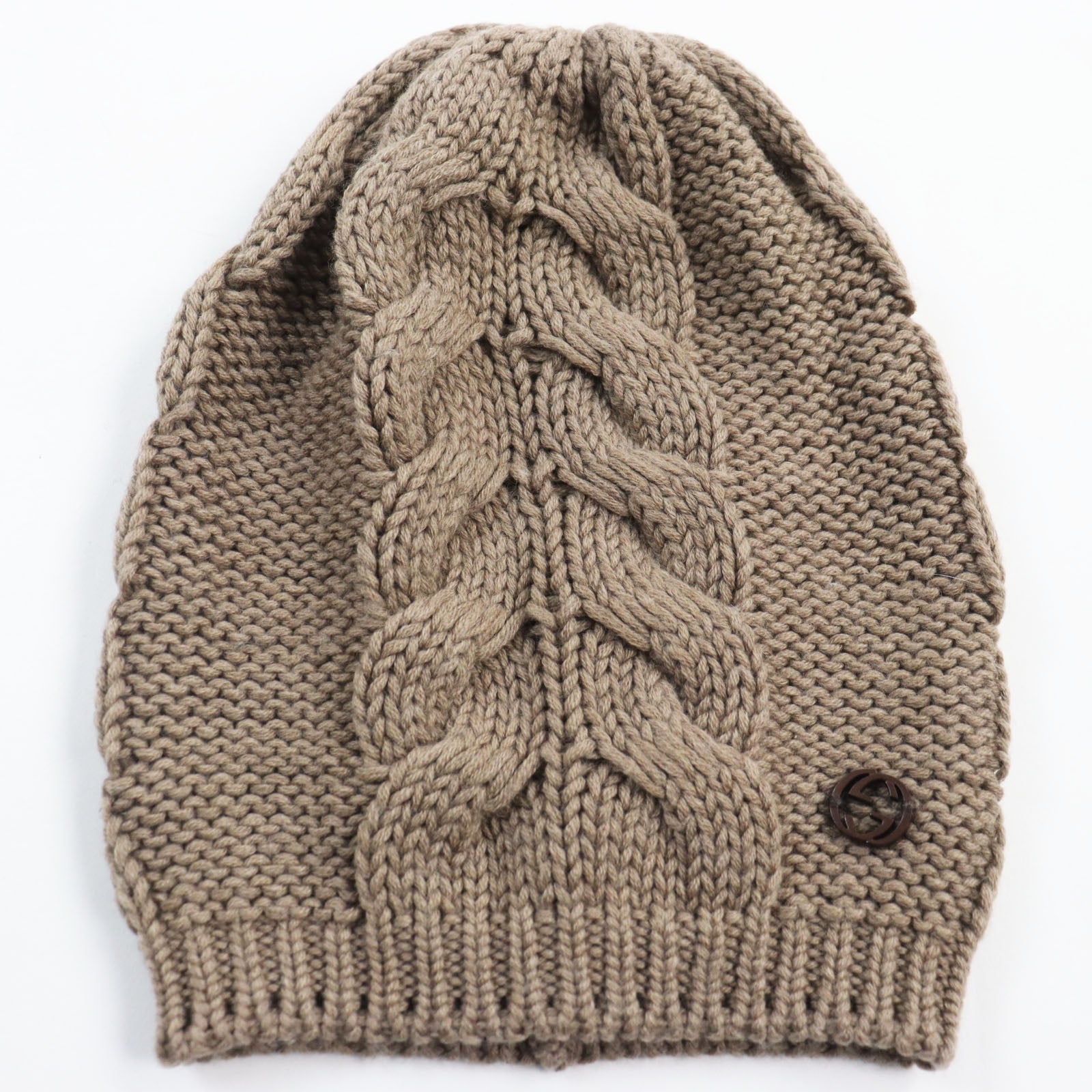 Gucci Wool Interlocking G Knit Hat Brown M