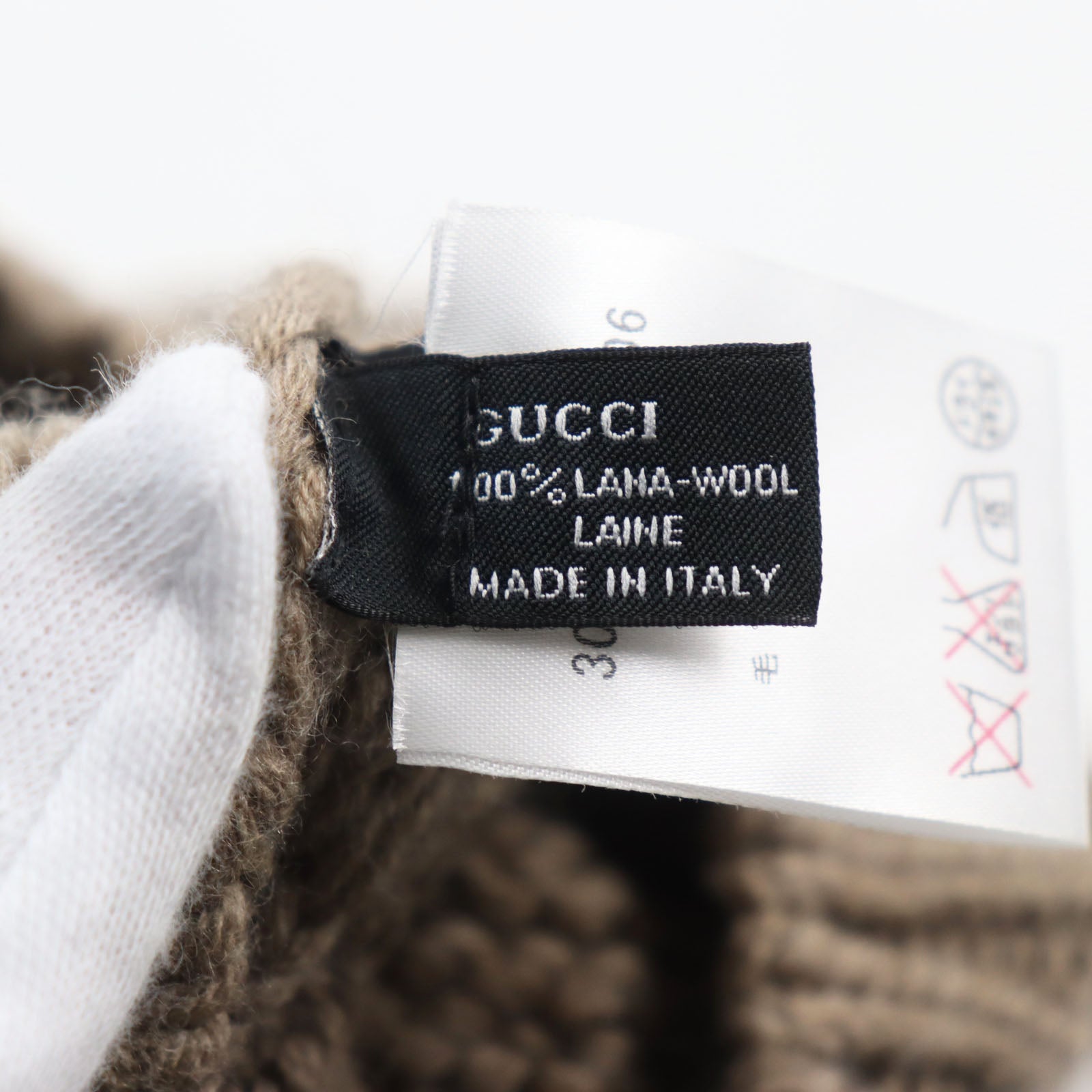 Gucci Wool Interlocking G Knit Hat Brown M