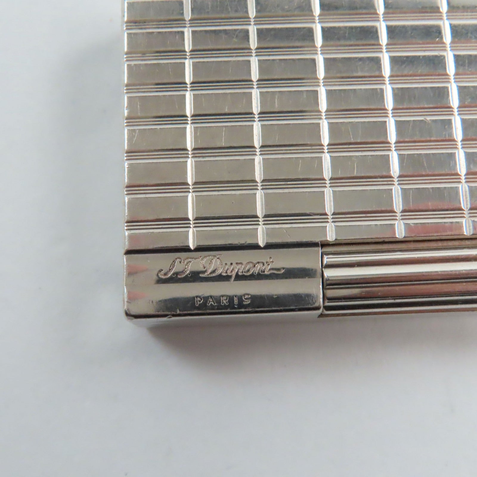 Gatsby Rectangle Logo Roller Gas Lighter Silver