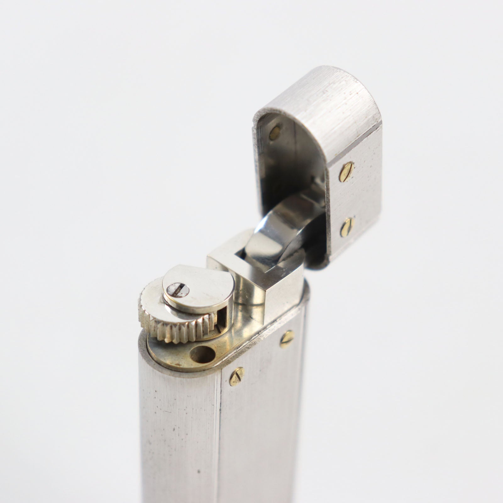 Cartier Santos Roller Gas Lighter Silver Gold