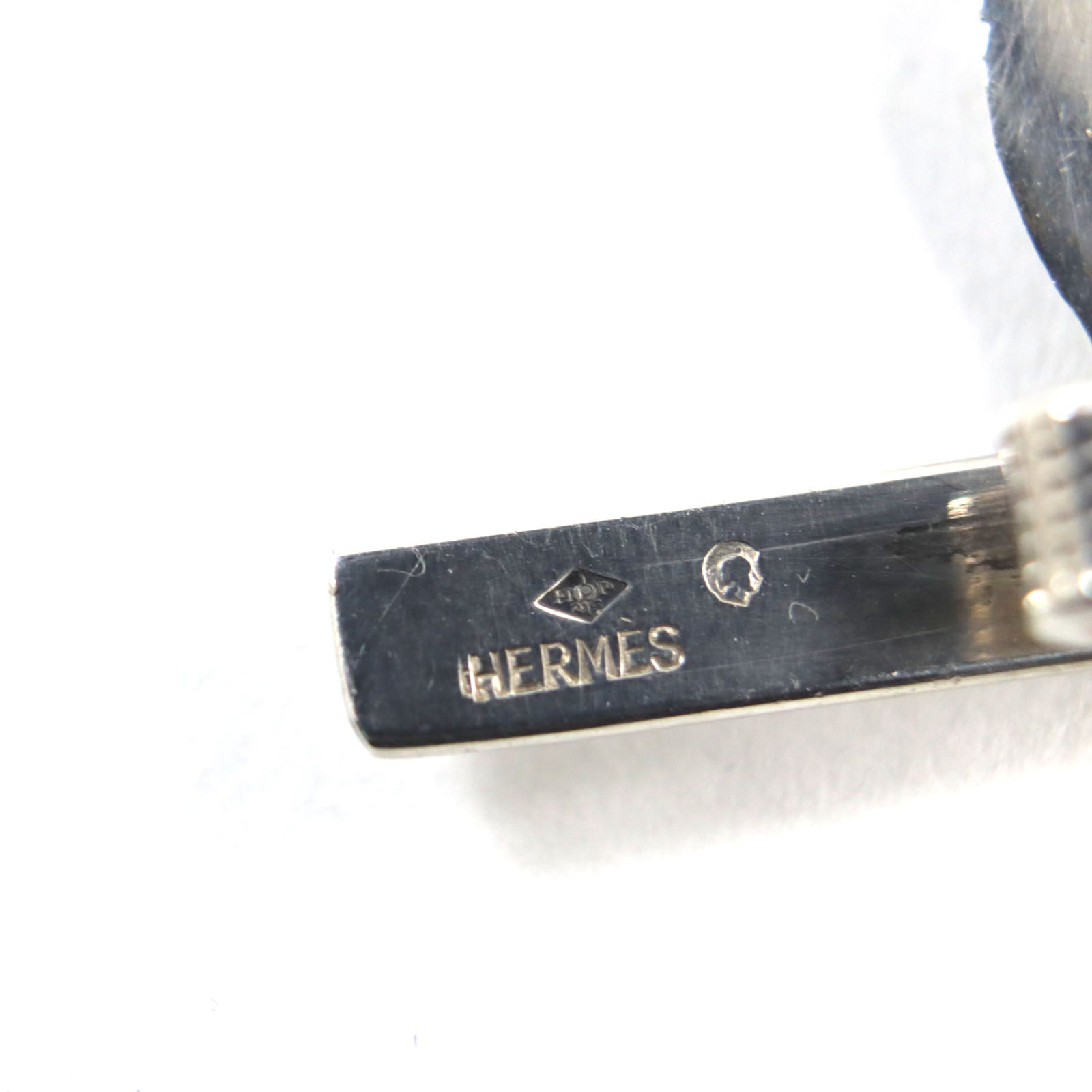 Hermes Owl Motif Silver Tie Pin