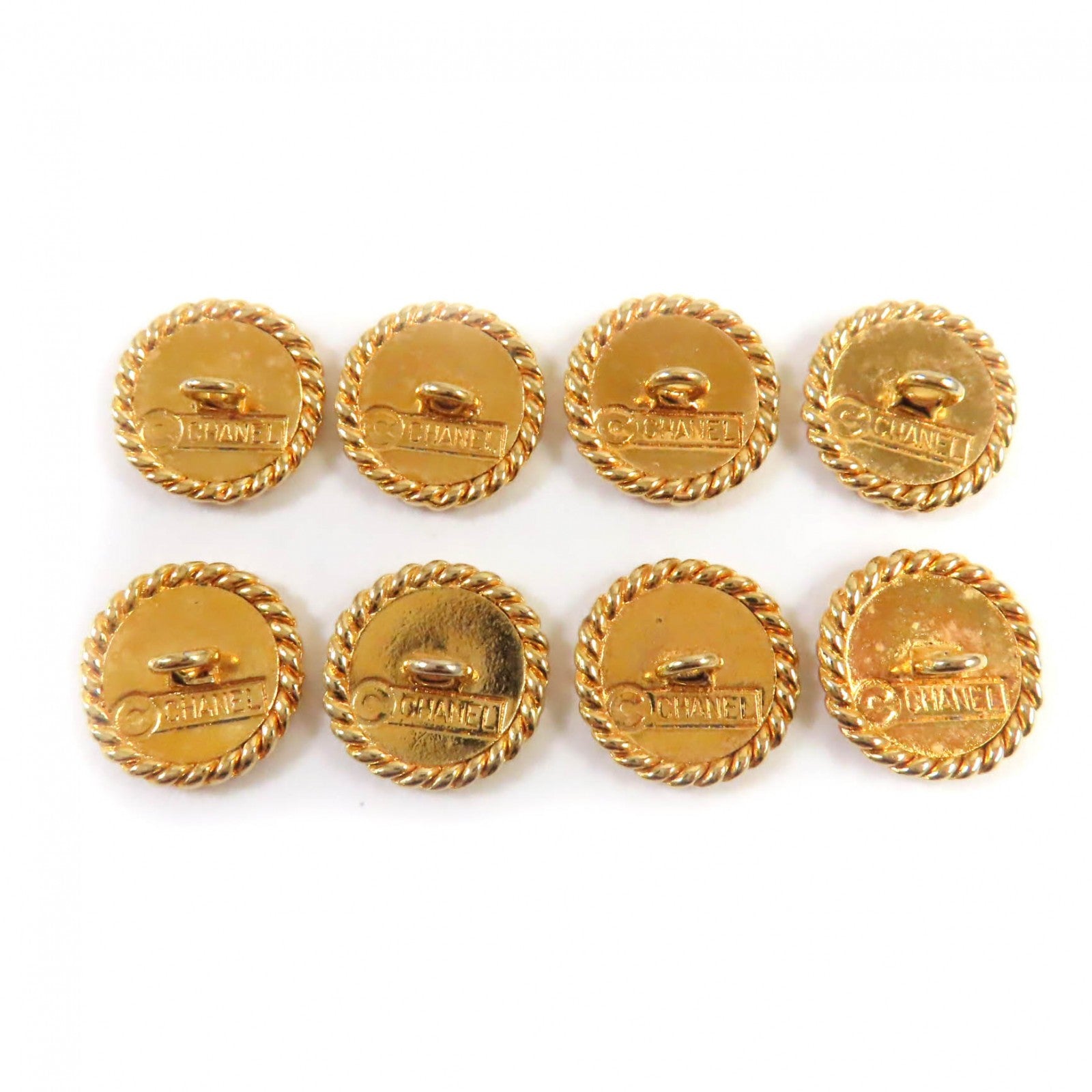 Chanel Vintage Clover Button Set of 8