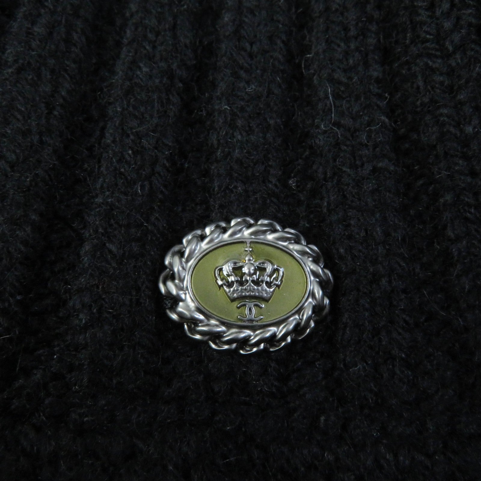 Chanel Cashmere Knit Skirt Black 36