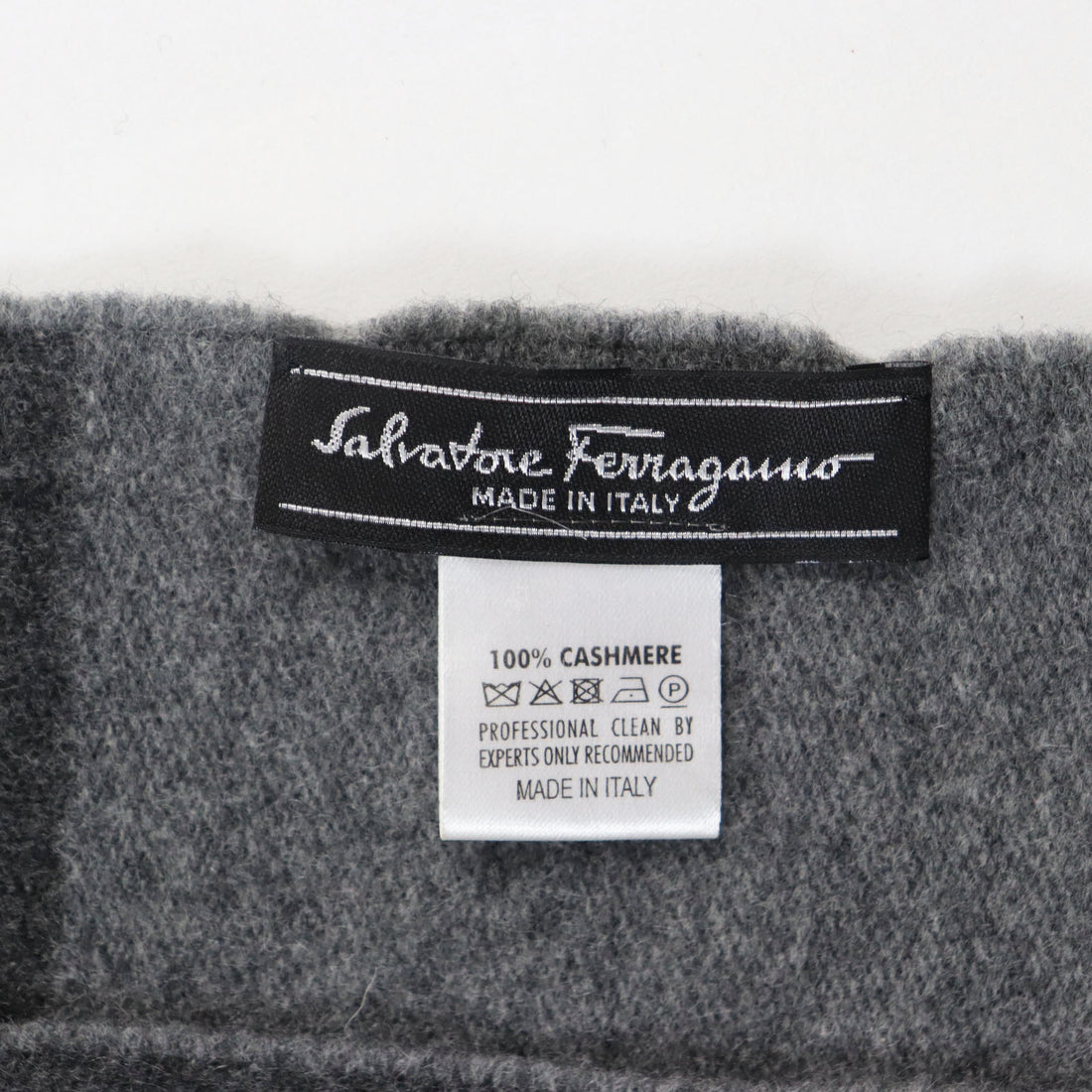 Salvatore Ferragamo Cashmere Gancini Scarf Gray