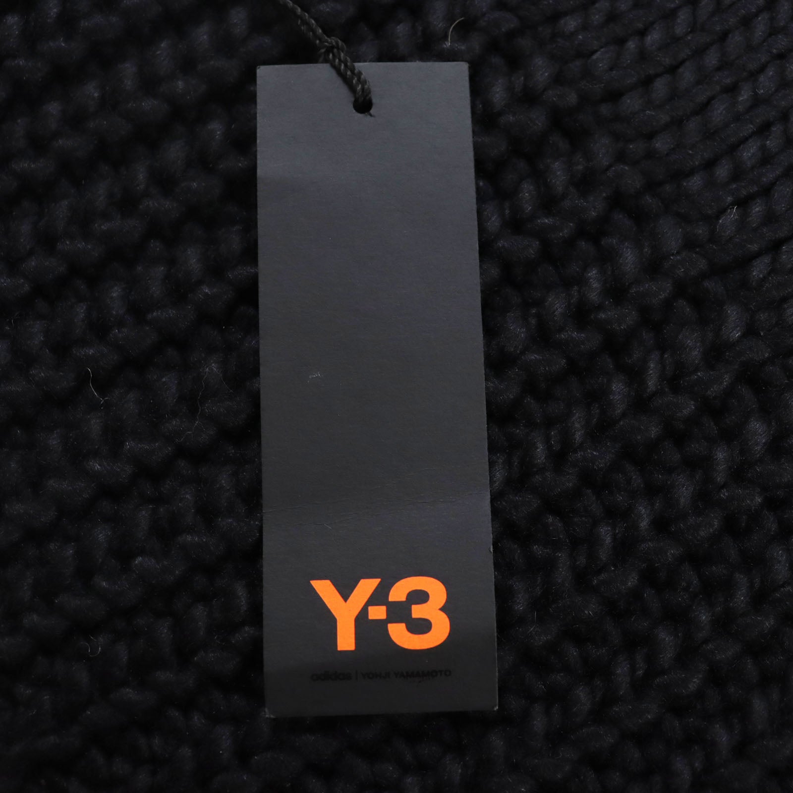 Y-3 Acrylic Wool Knit Scarf Black