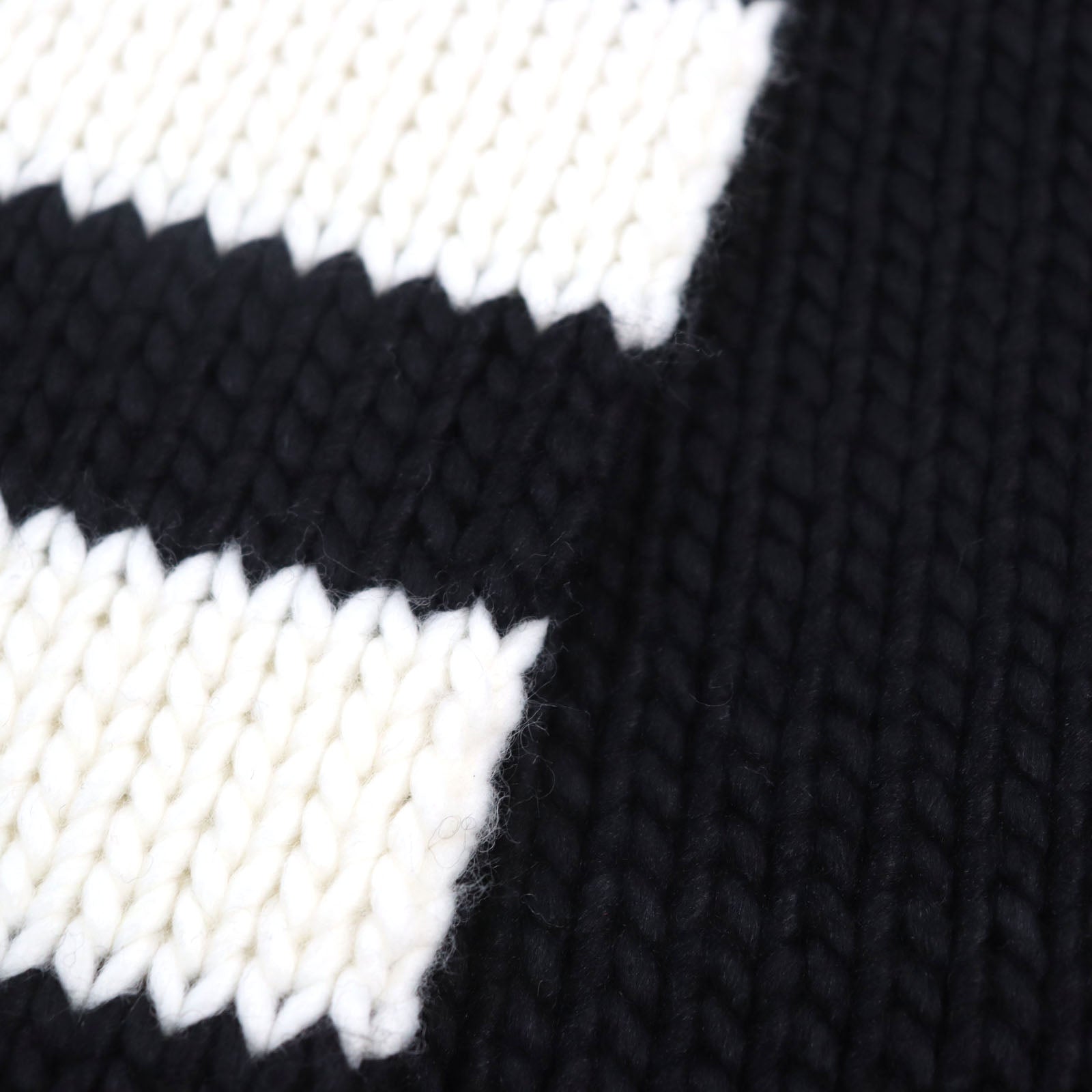 Y-3 Acrylic Wool Knit Scarf Black