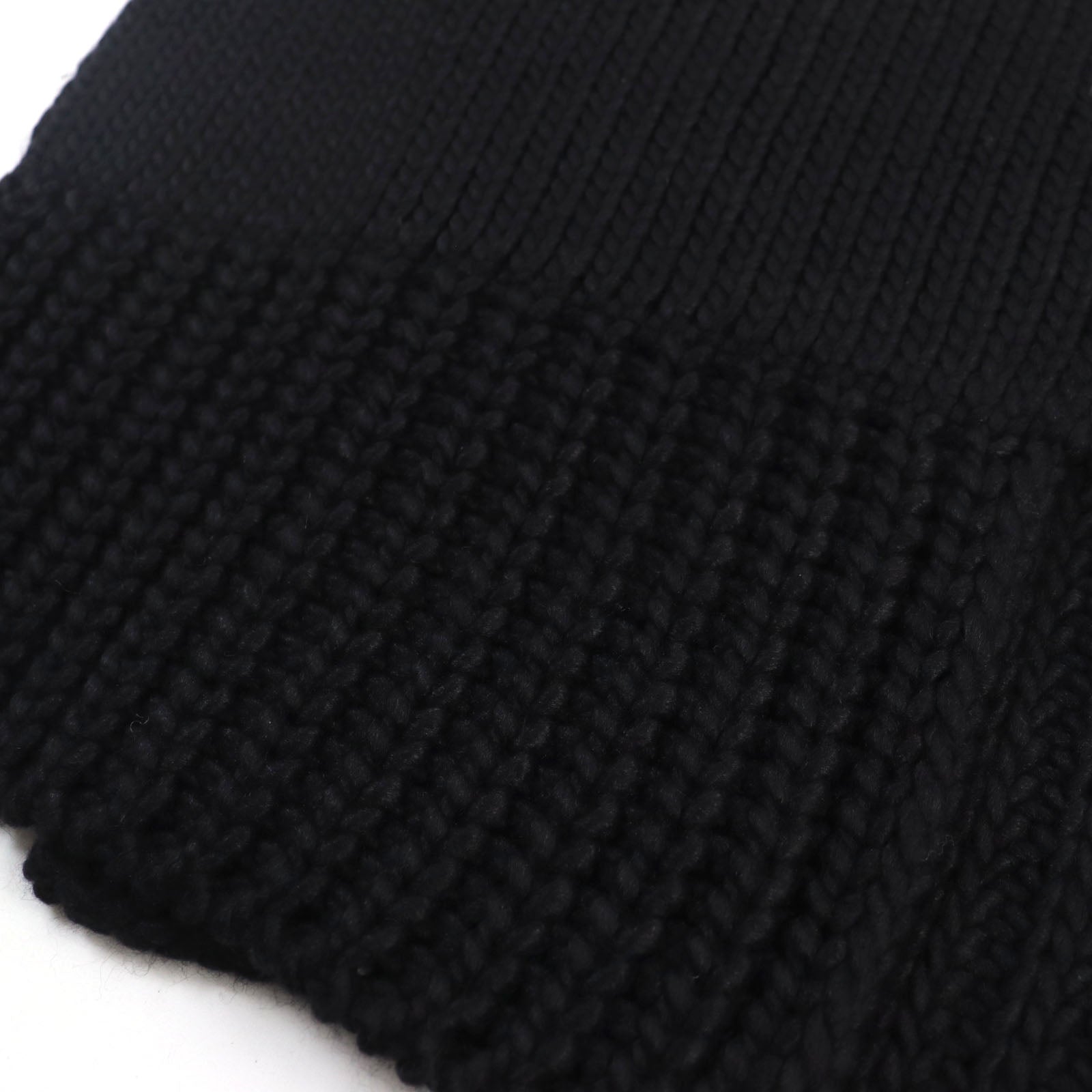 Y-3 Acrylic Wool Knit Scarf Black