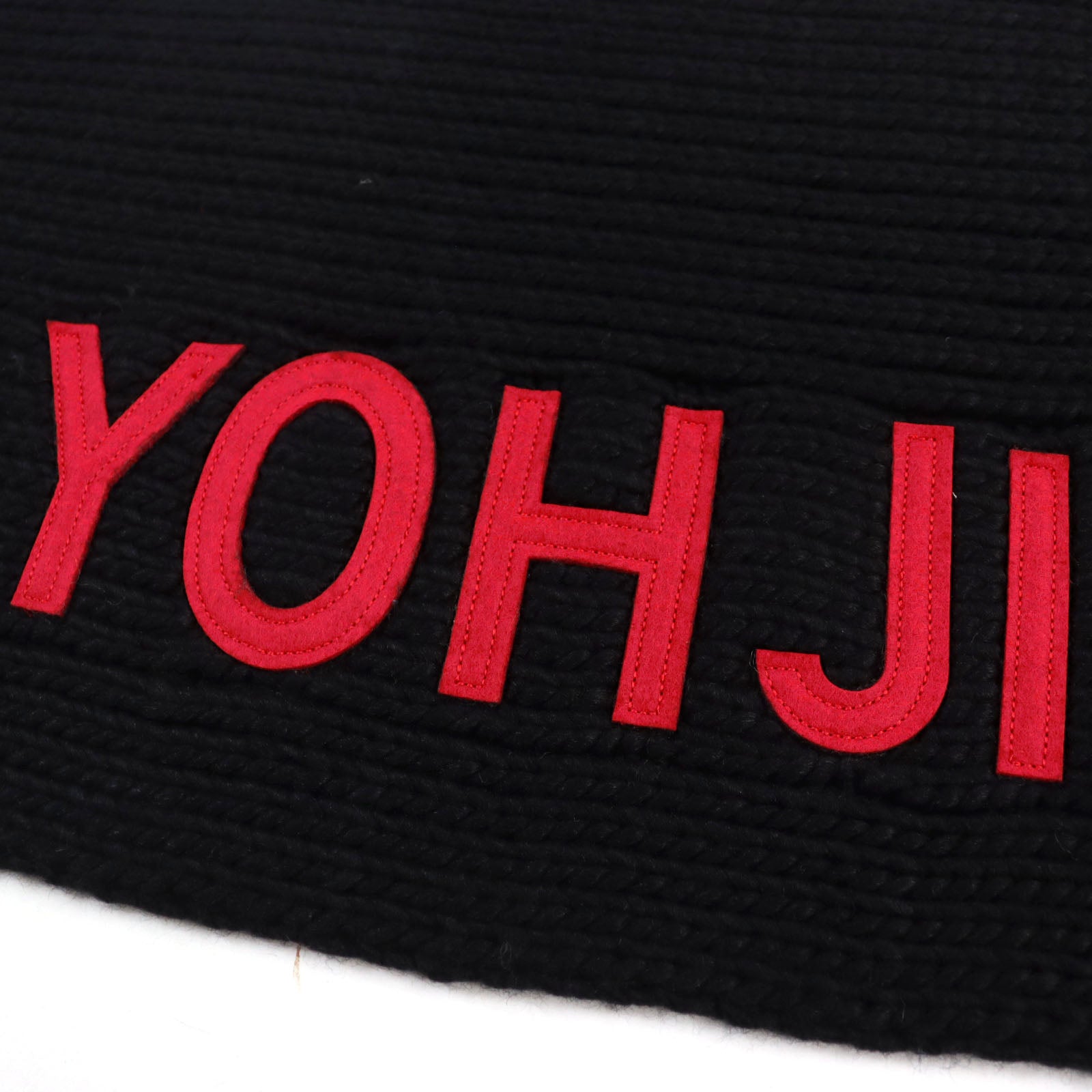 Y-3 Acrylic Wool Knit Scarf Black