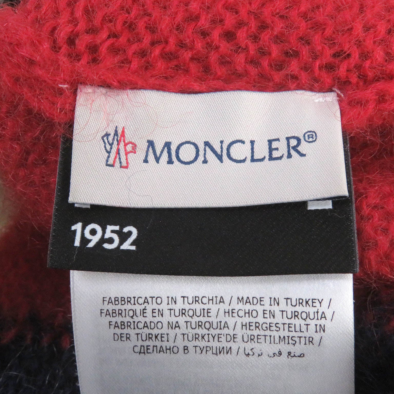 Moncler Mohair Nylon Wool Knit Sweater S