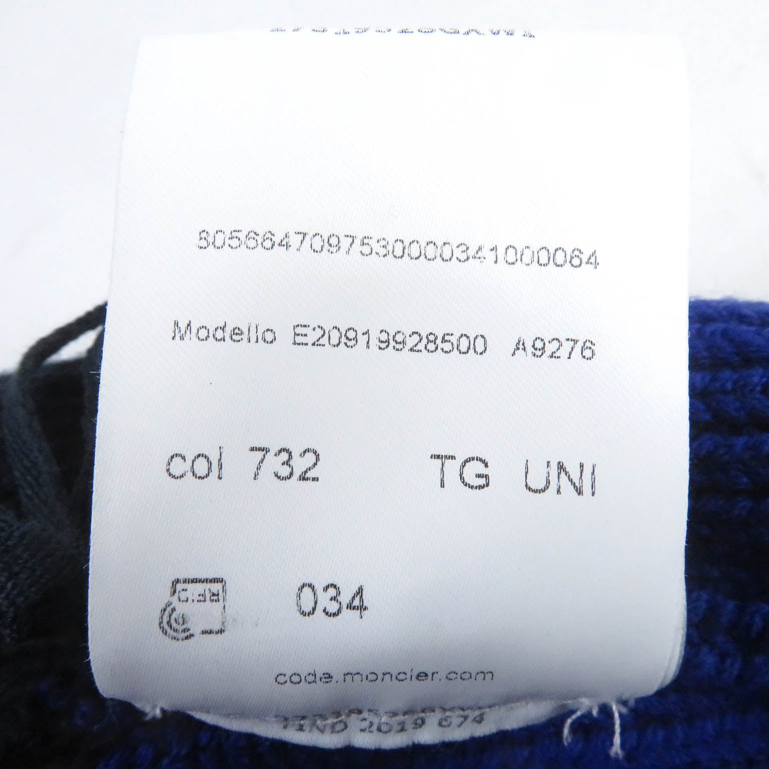 Moncler Virgin Wool Beanie Knit Hat