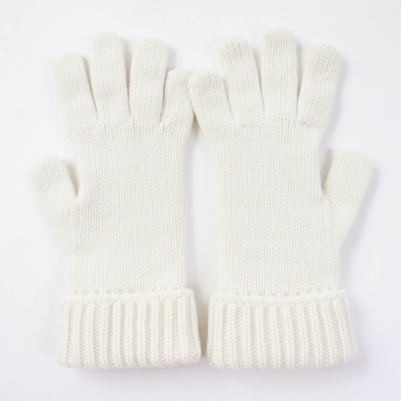 Gucci Wool Cashmere Knitted Gloves Ivory M