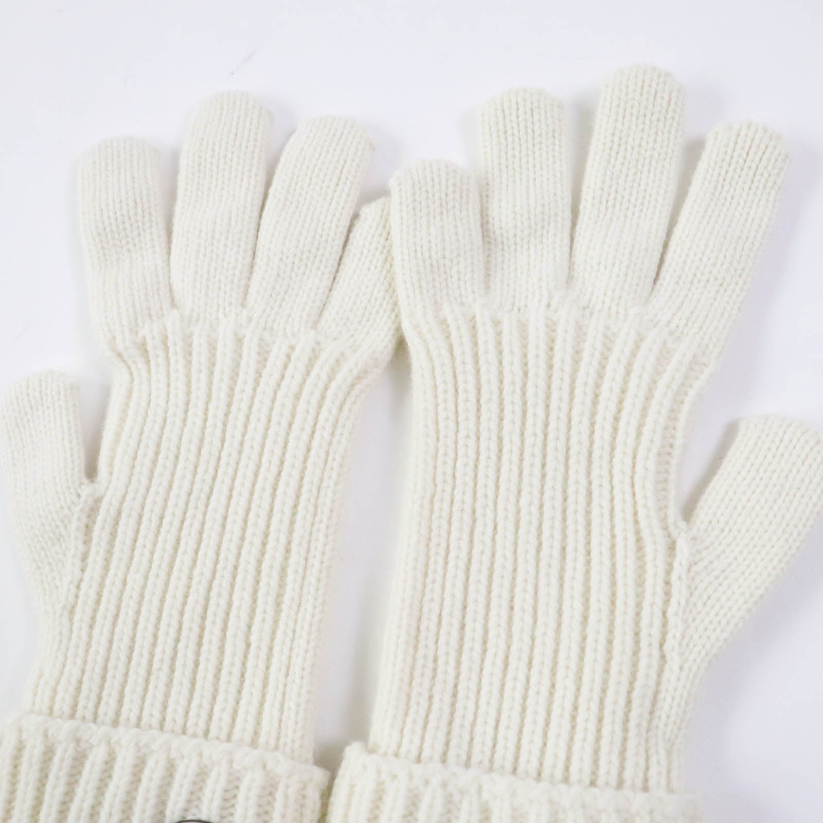 Gucci Wool Cashmere Knitted Gloves Ivory M