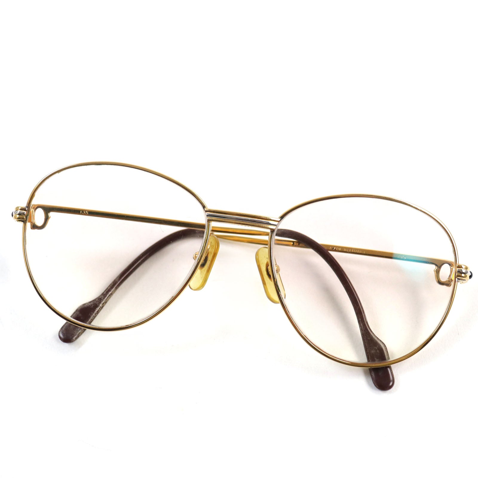 Cartier Trinity Vintage Logo Metal Teardrop Sunglasses