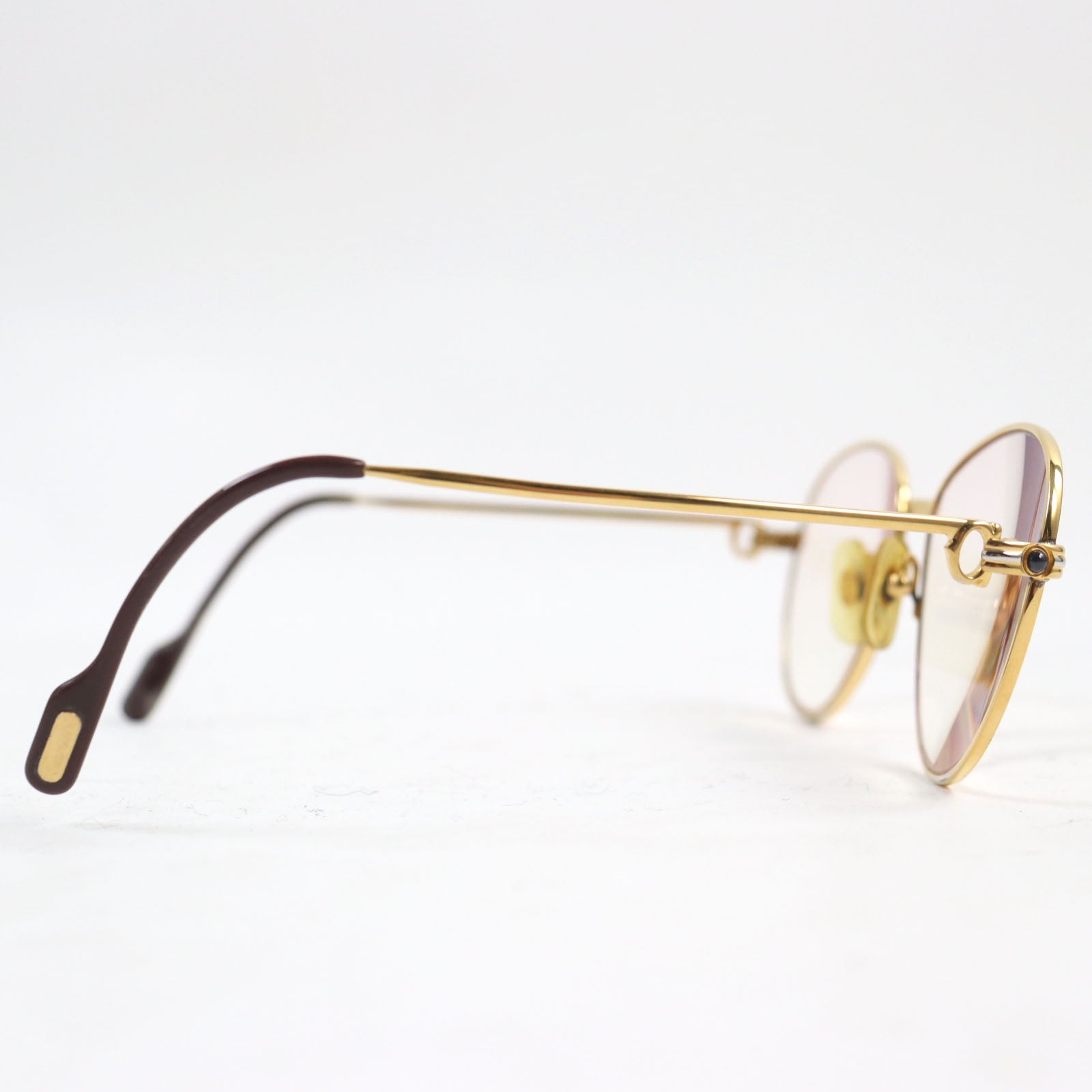 Cartier Trinity Vintage Logo Metal Teardrop Sunglasses