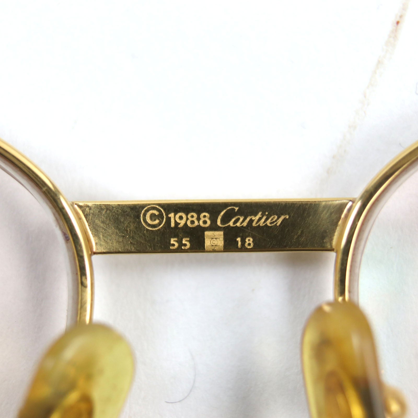 Cartier Trinity Vintage Logo Metal Teardrop Sunglasses