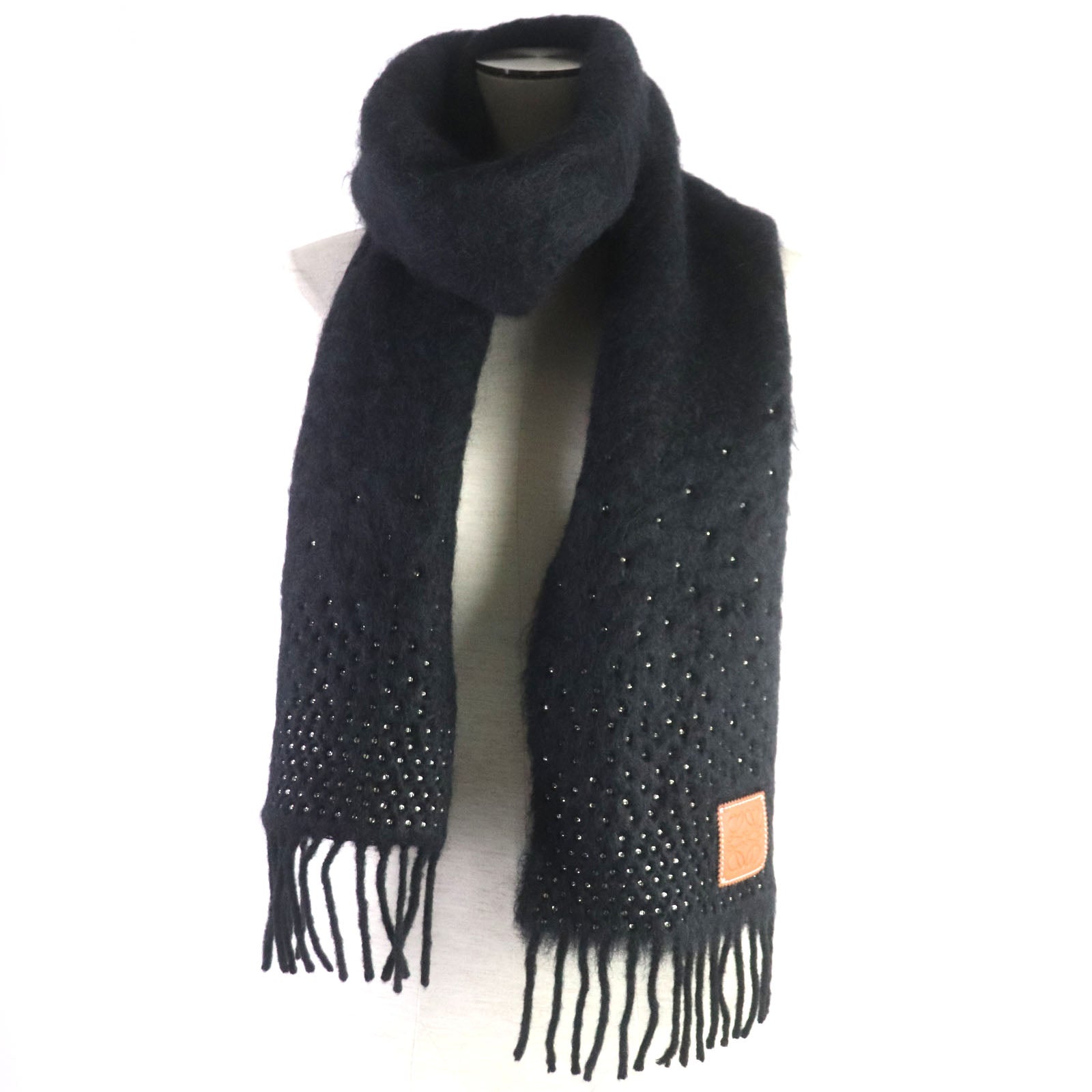 Loewe Mohair Wool Crystal Sequin Scarf