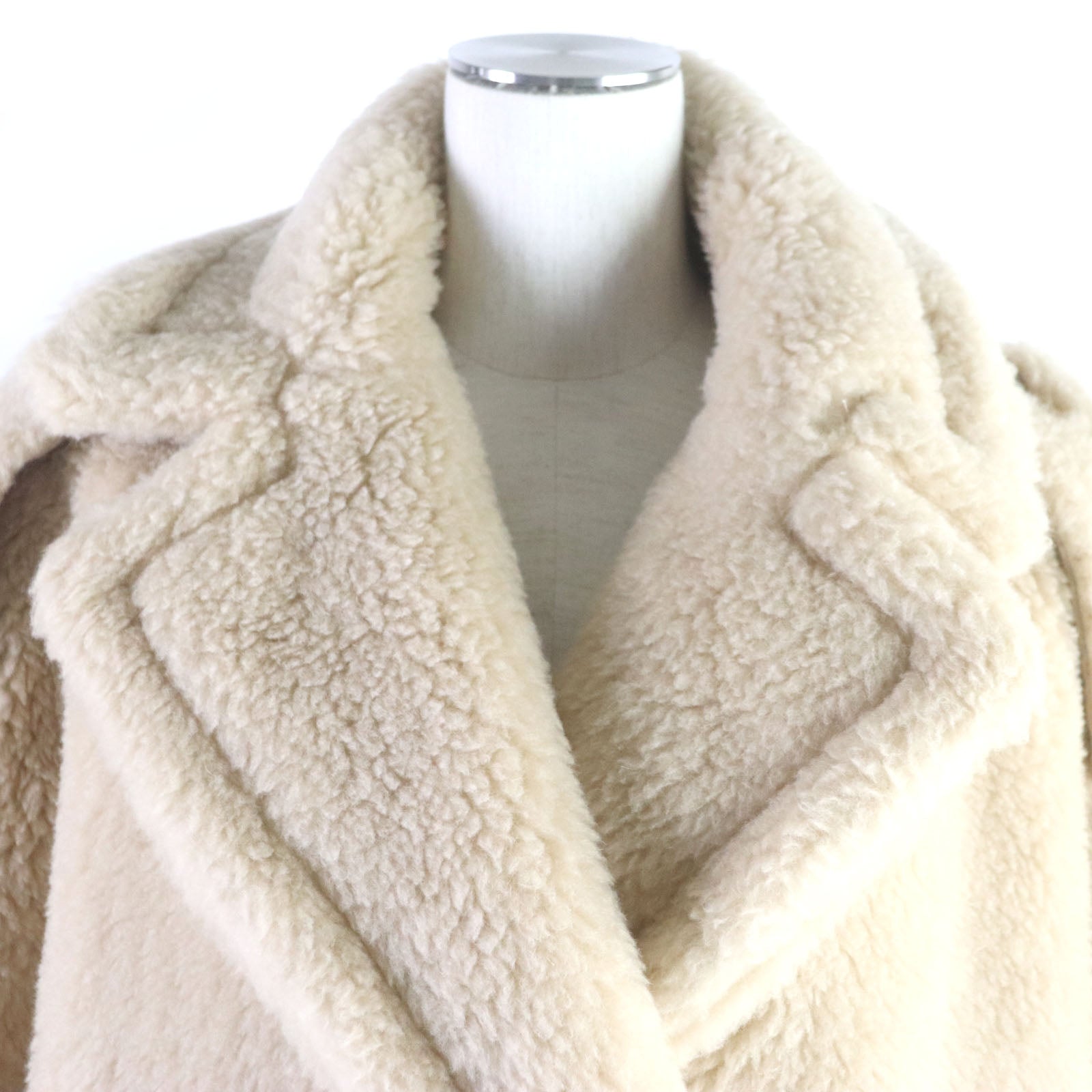 Max Mara Camel Wool Silk Teddy Bear Cape Poncho