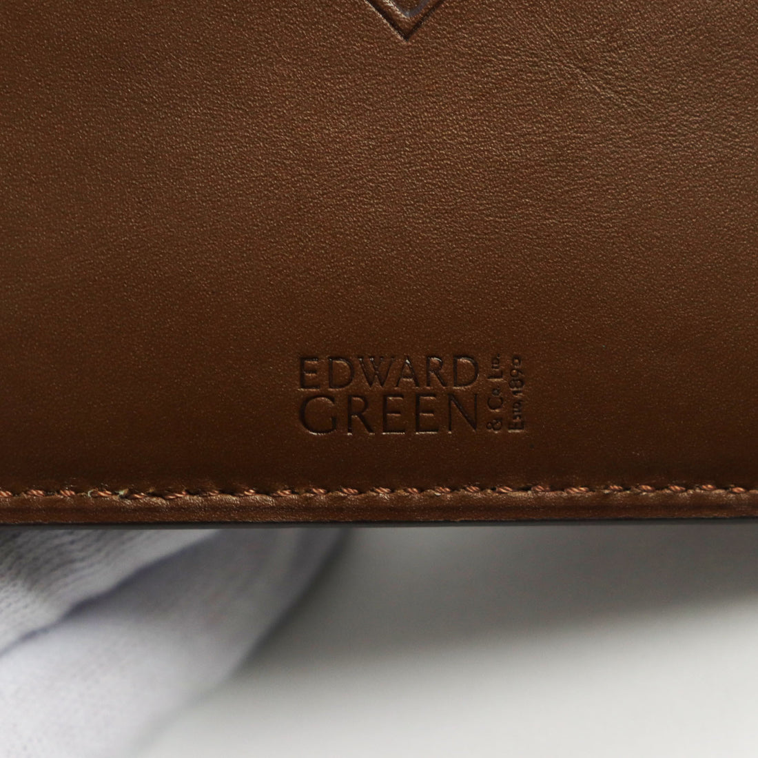 EDWARD GREEN Leather Bifold Wallet Dark Oak